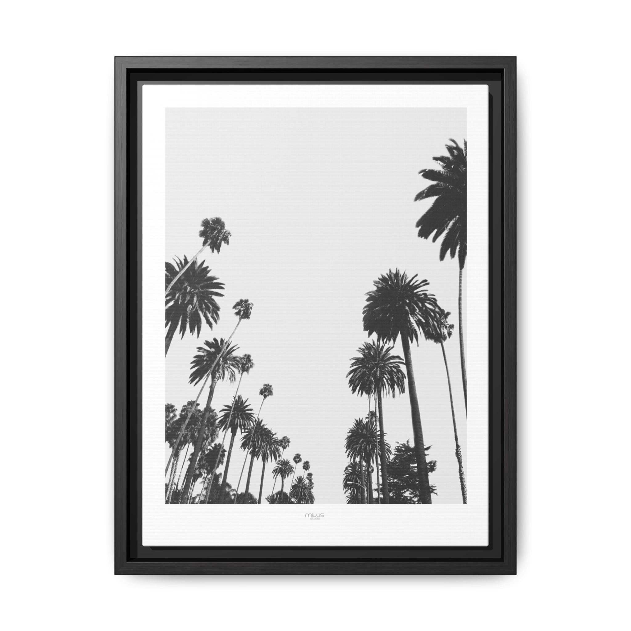 Midnight Palm Reverie - Framed