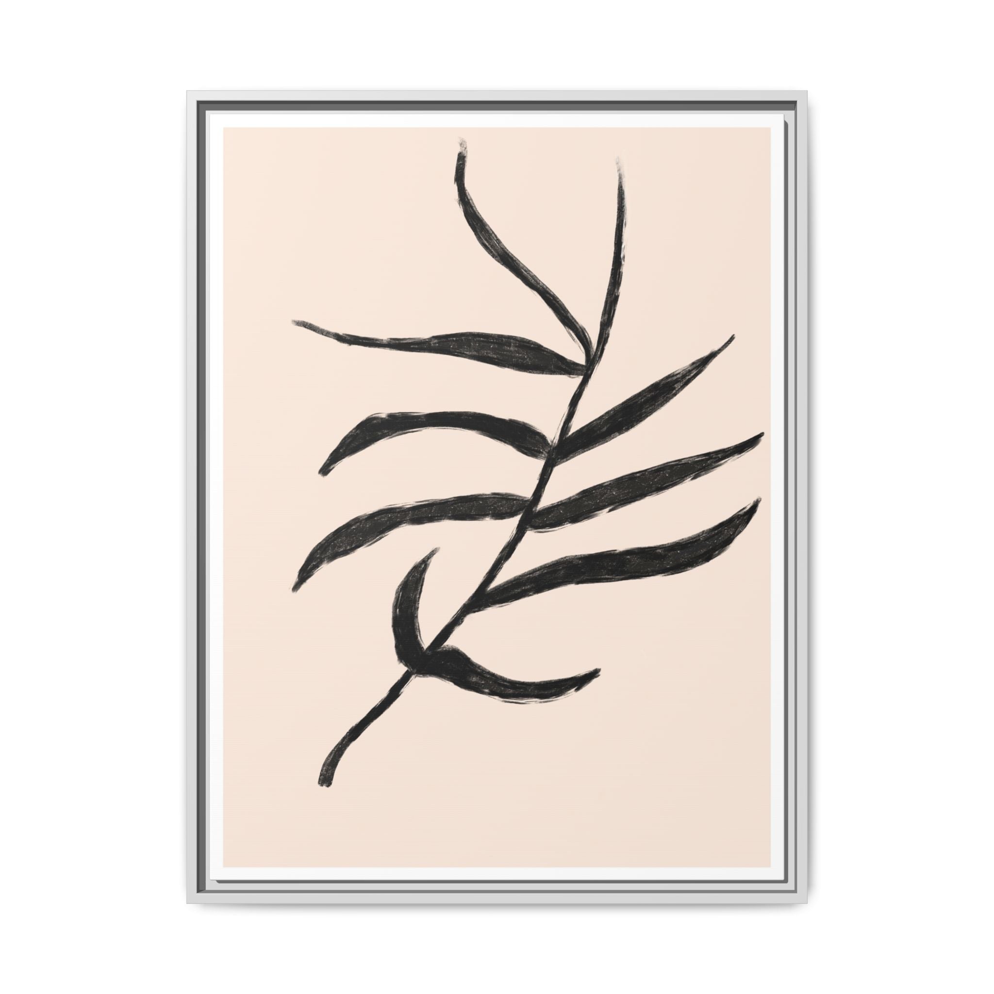 Ebony Frond Drift - Framed