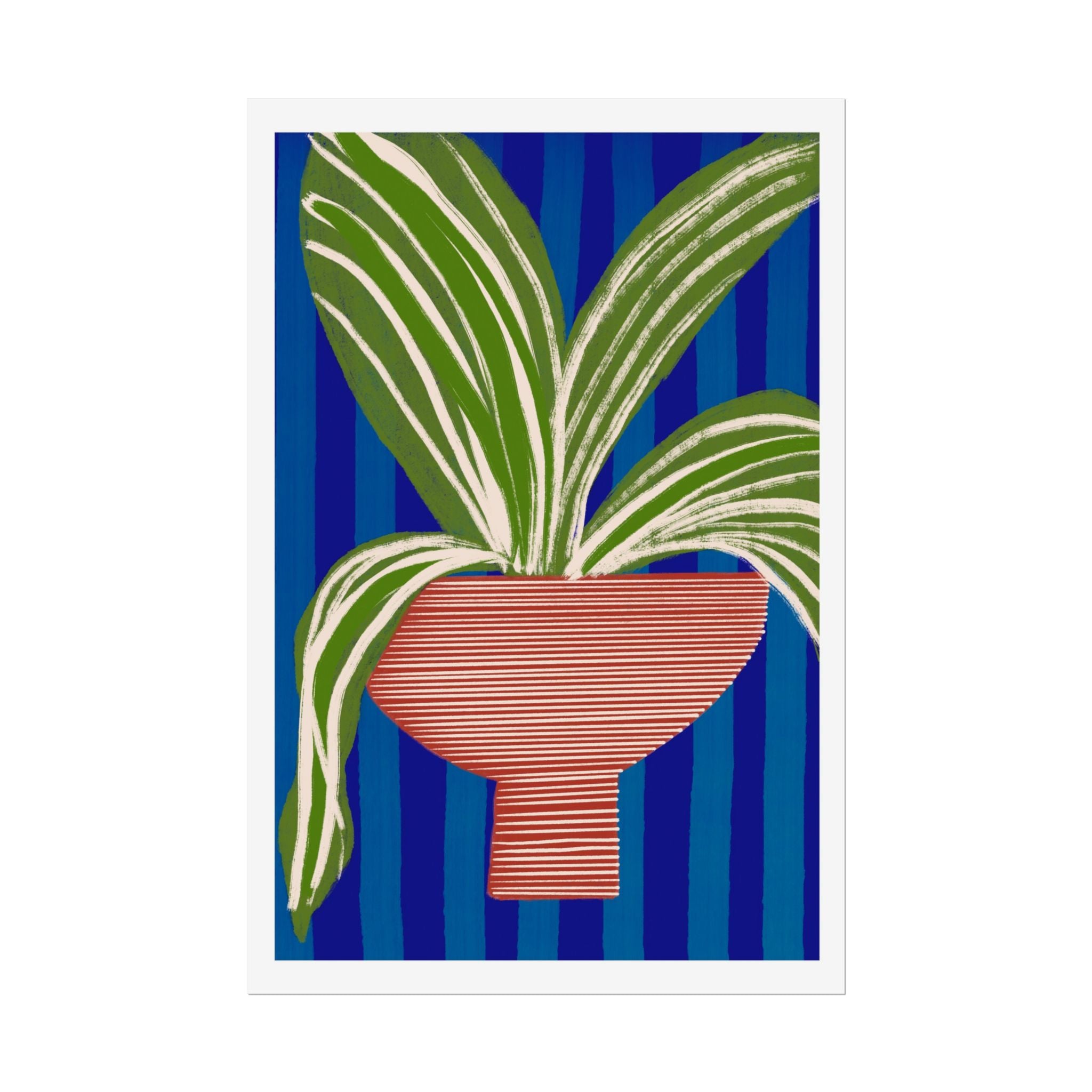 Cobalt Palm Contrast - Poster