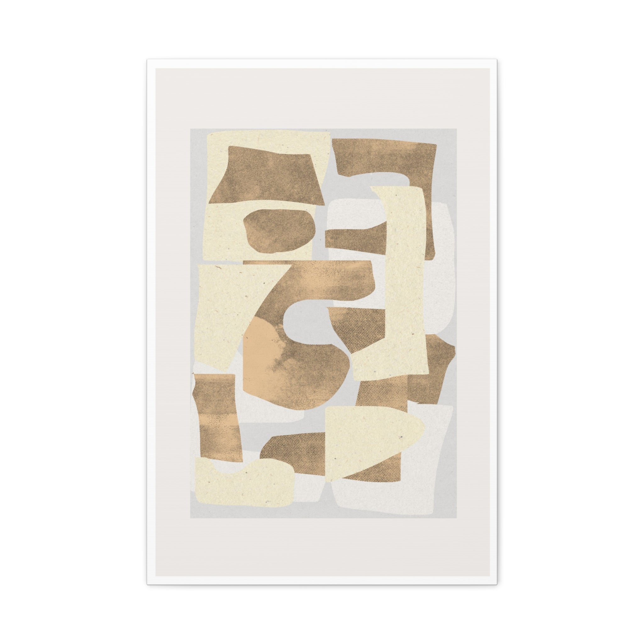 Sandstone Echo Collage Forms - Canvas