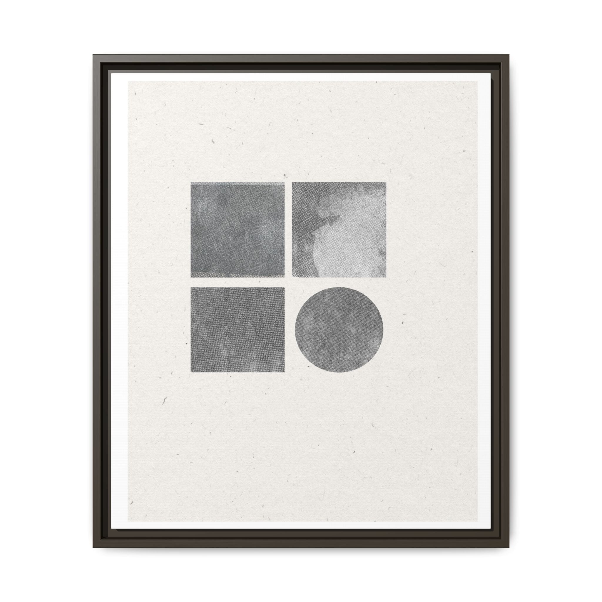 Muted Geometry Quartet - Framed