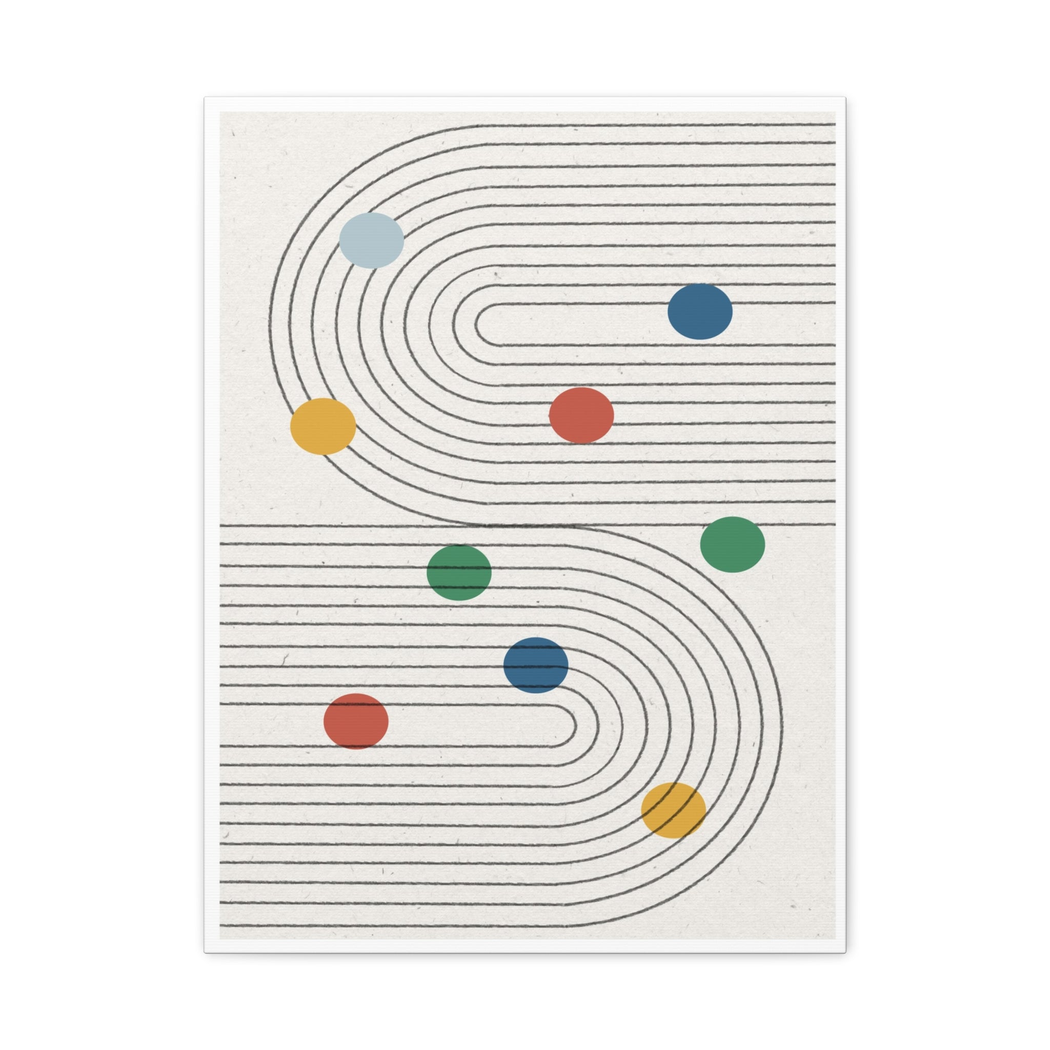 Retro Orbit Pathways - Canvas