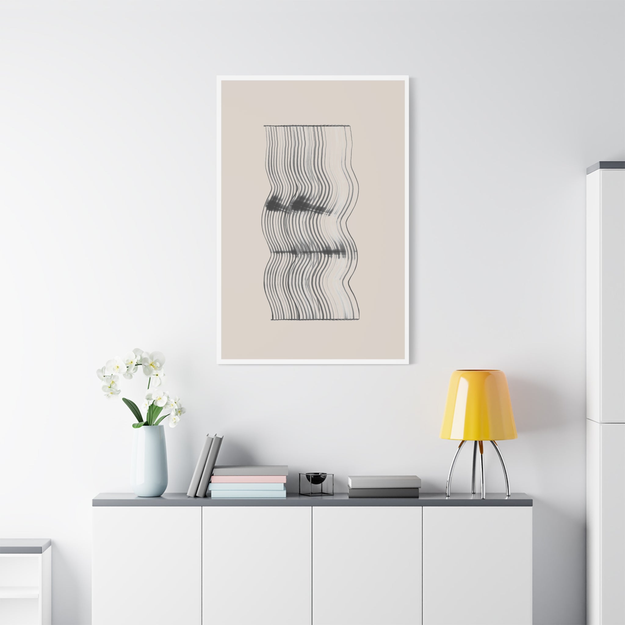 Velvet Ripple Linework Flow - Canvas