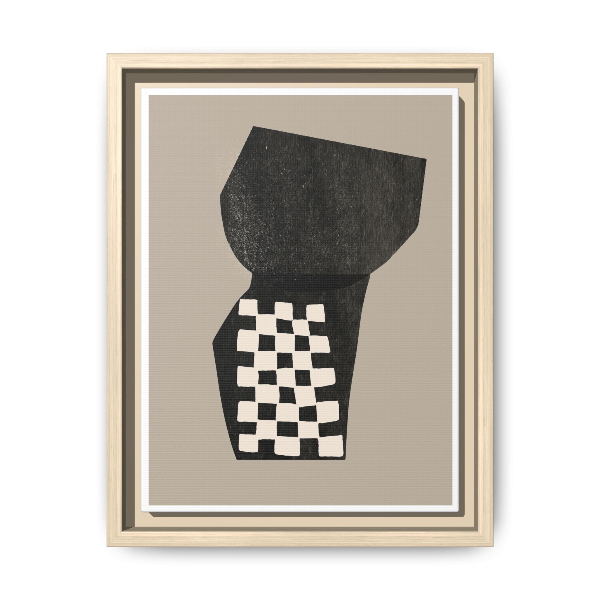 Noir Mosaic Form Balance - Framed
