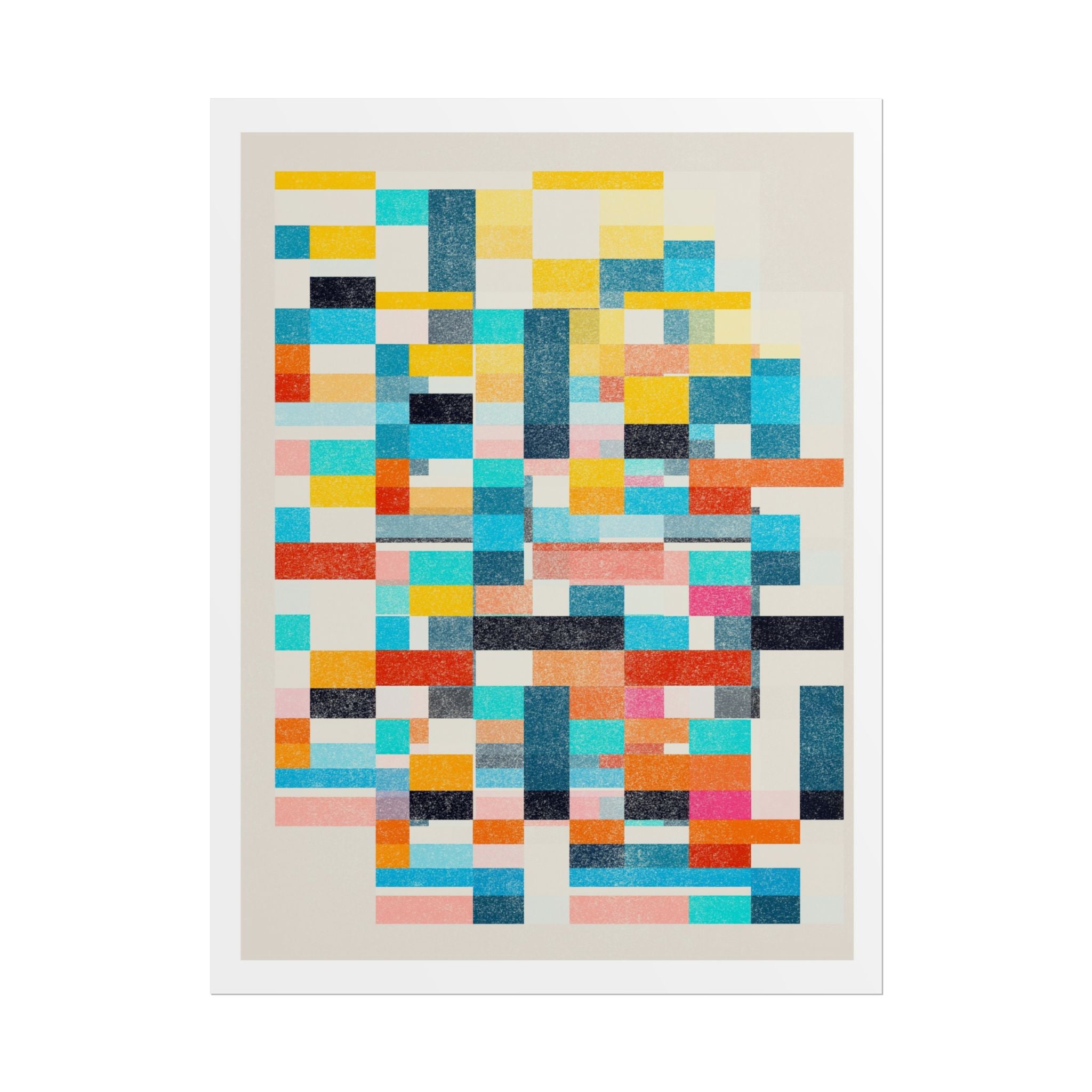 Chromatic Grid Reverie - Poster