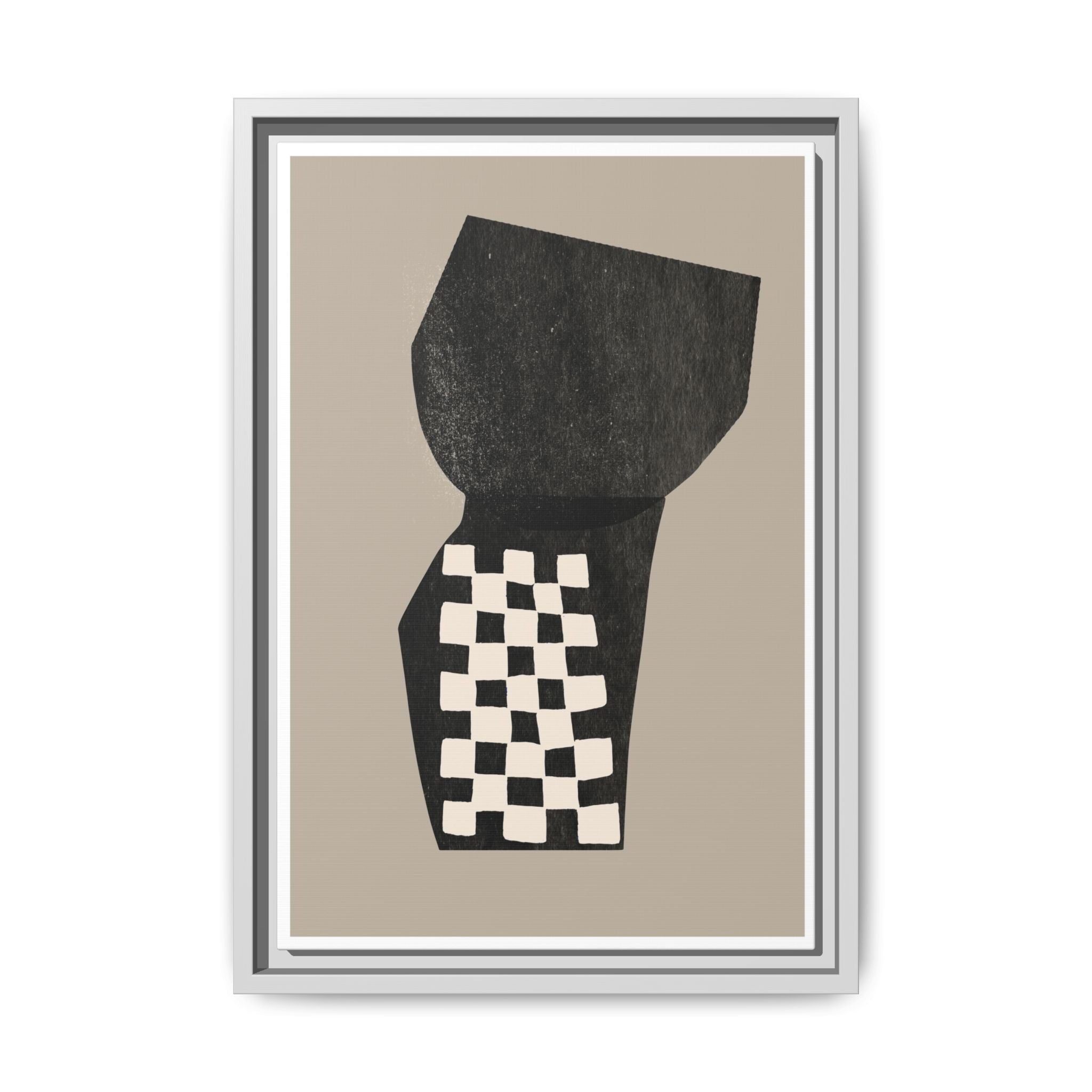 Noir Mosaic Form Balance - Framed