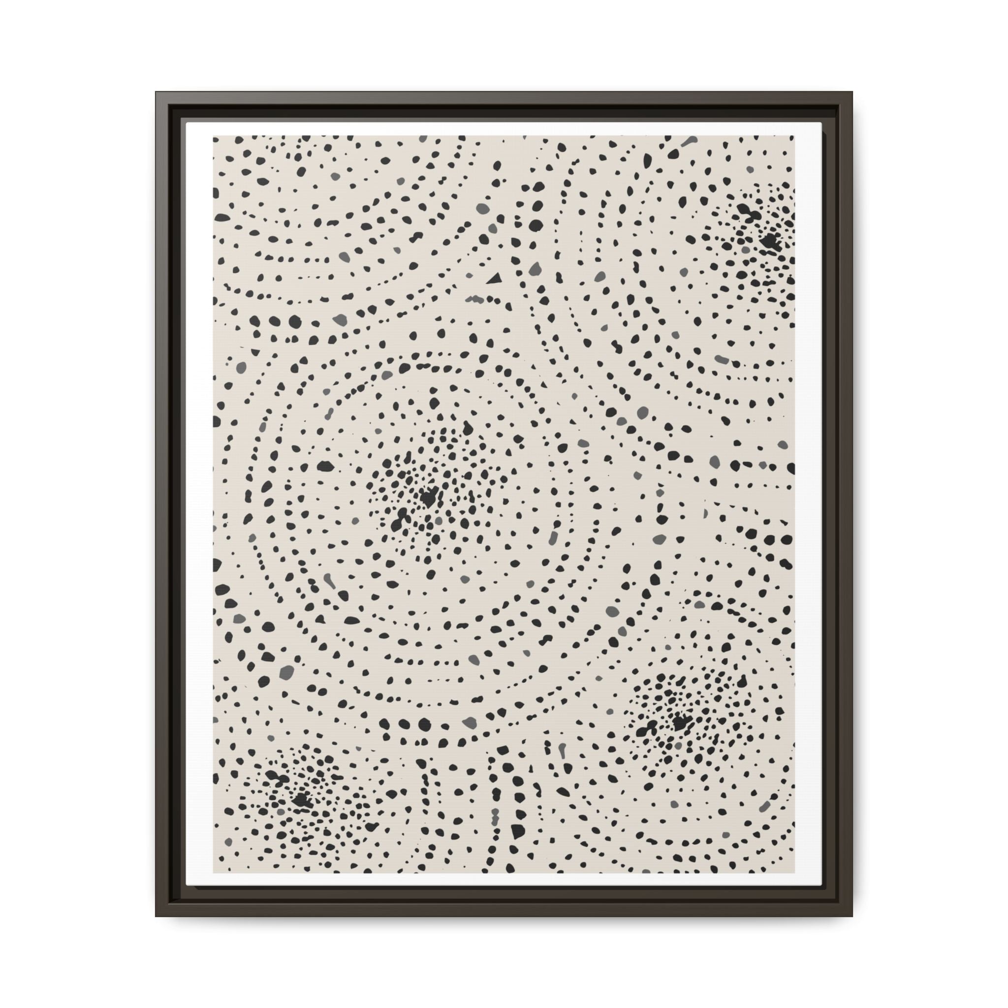 Celestial Pebble Drift Patterns - Framed