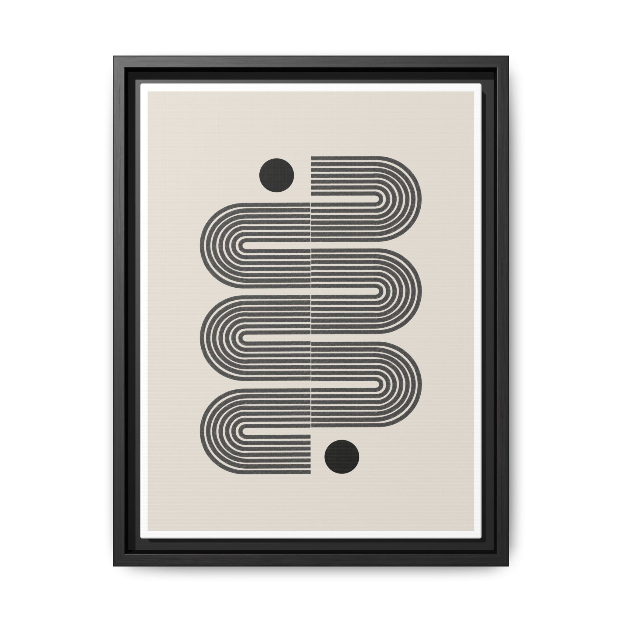 Midnight Circuit Flow - Framed