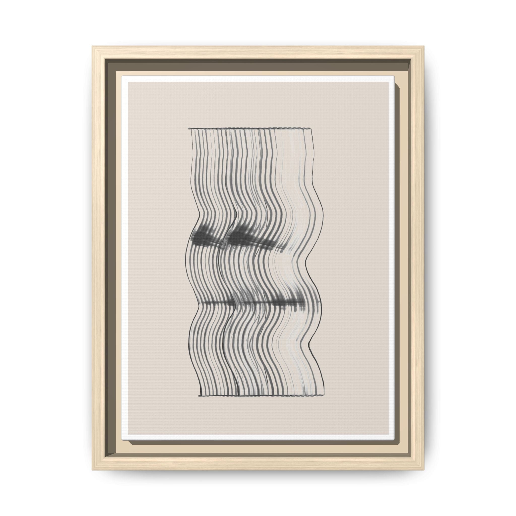 Velvet Ripple Linework Flow - Framed