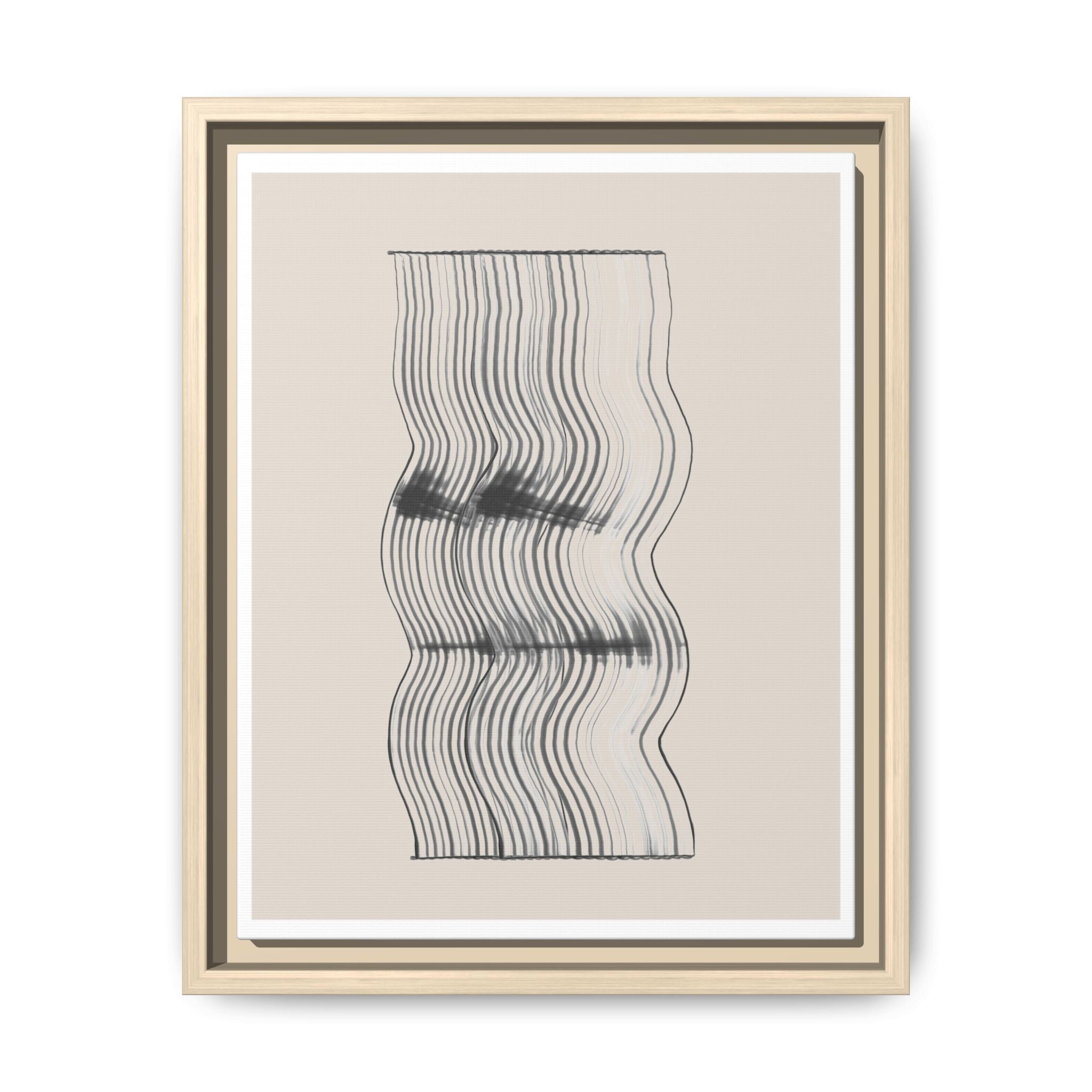 Velvet Ripple Linework Flow - Framed