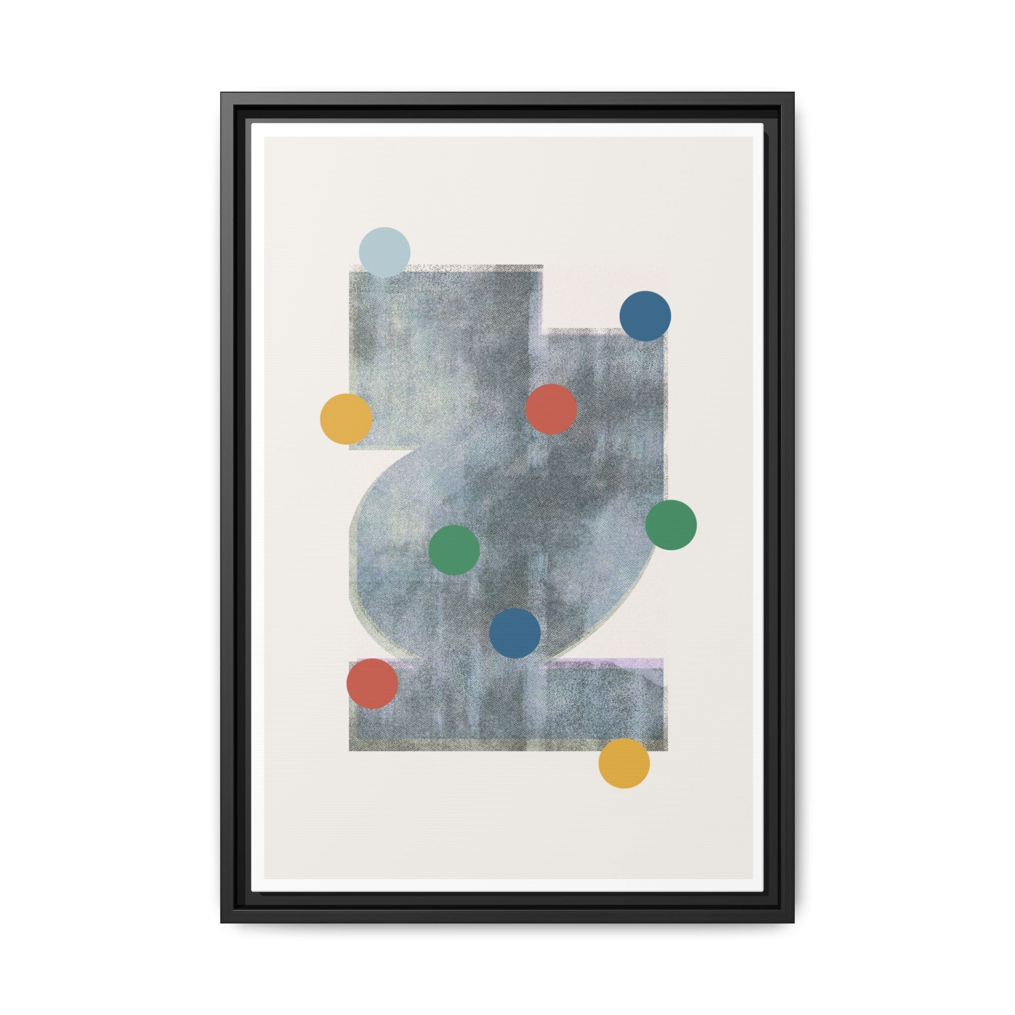 Muted Geometry Reverie - Framed