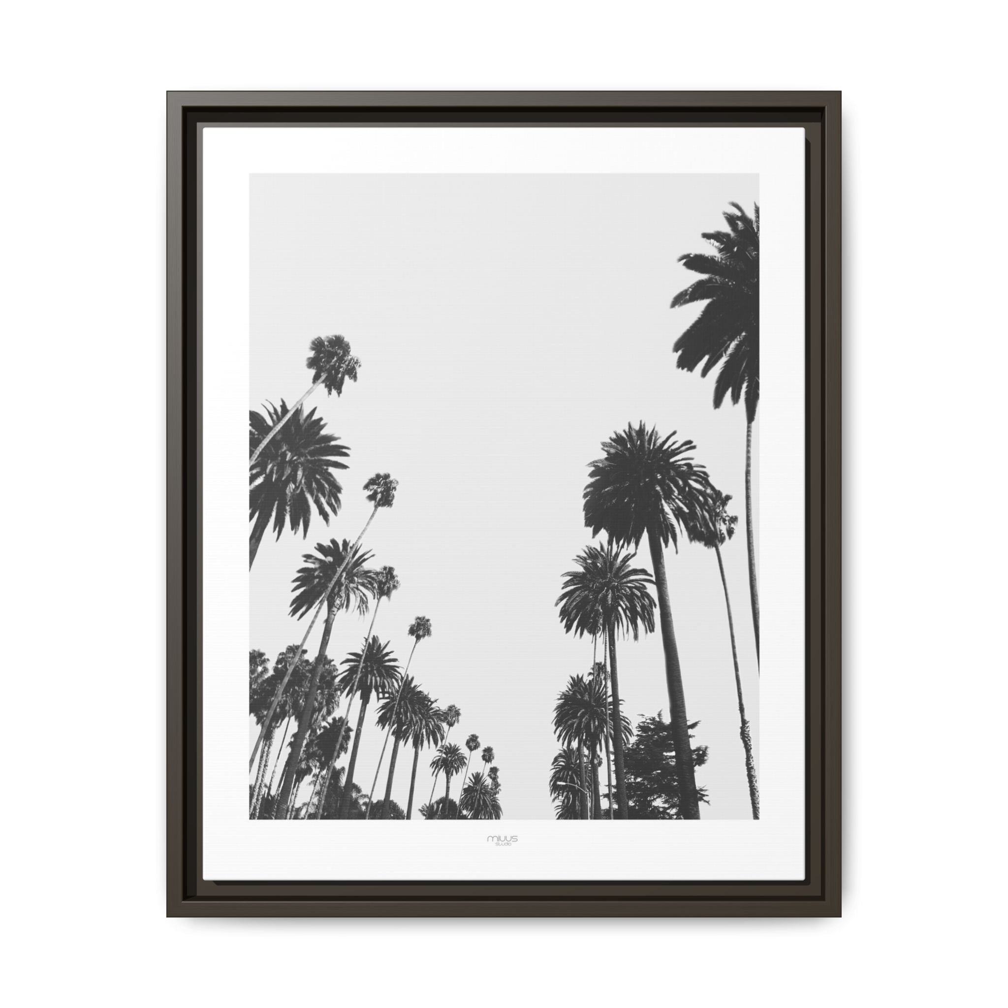 Midnight Palm Reverie - Framed