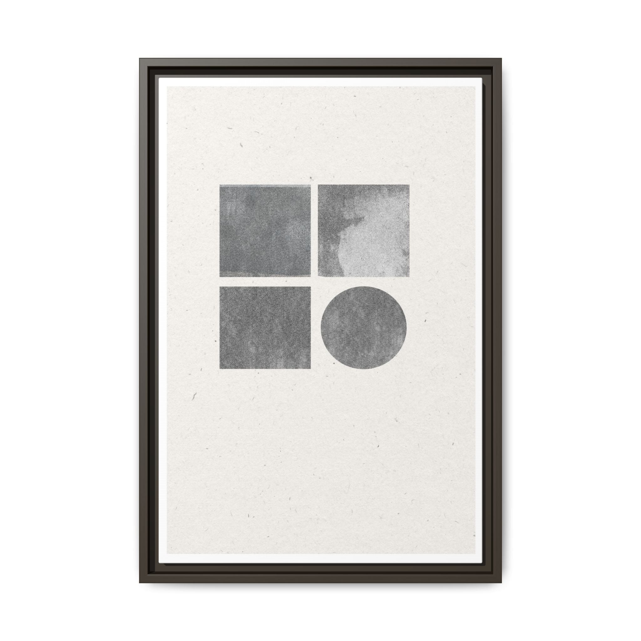 Muted Geometry Quartet - Framed
