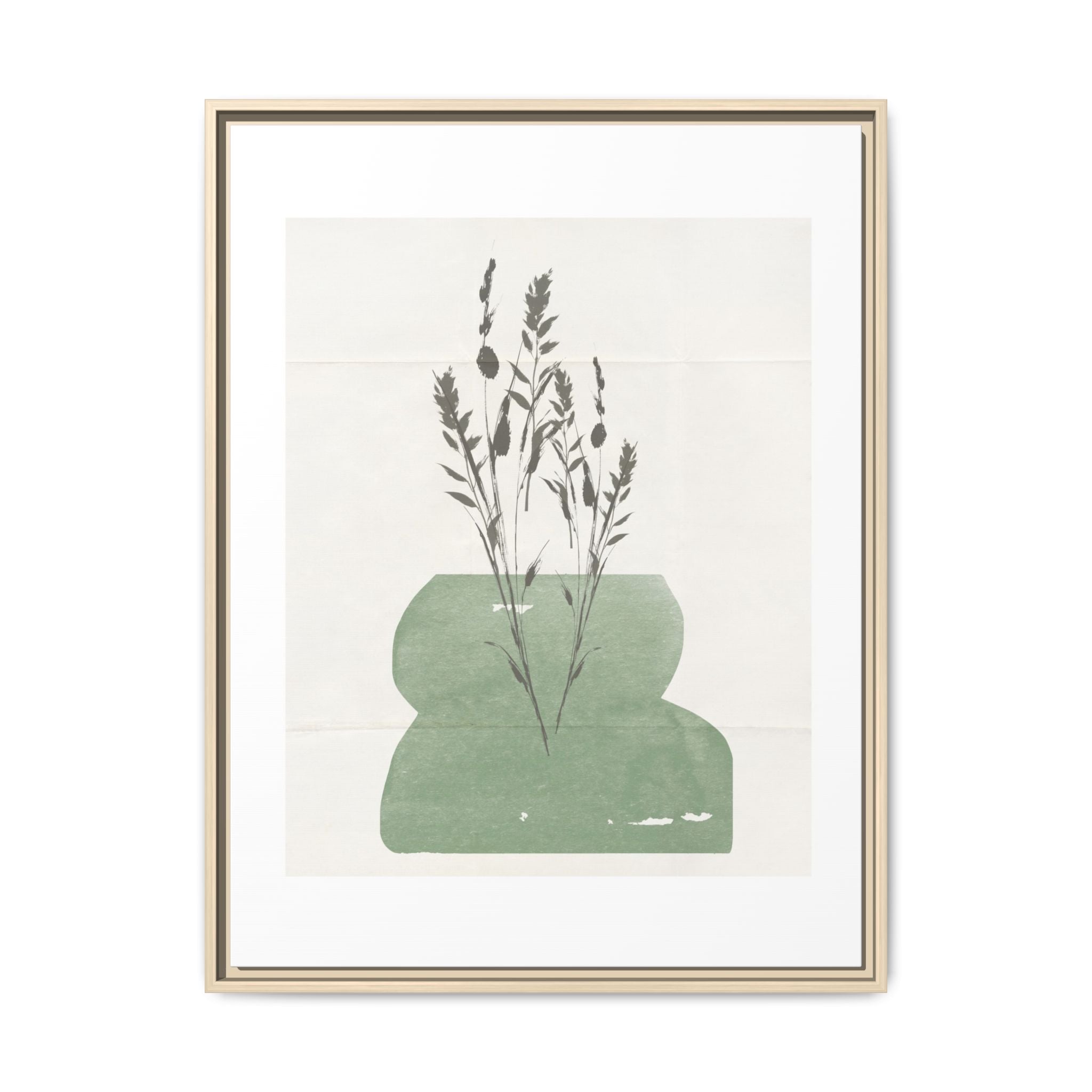 Sage Meadow Silhouette - Framed
