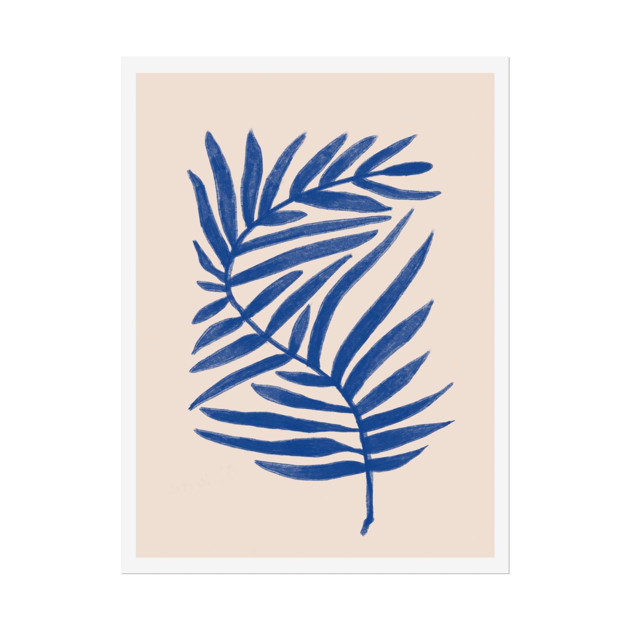 Sapphire Frond Harmony - Poster