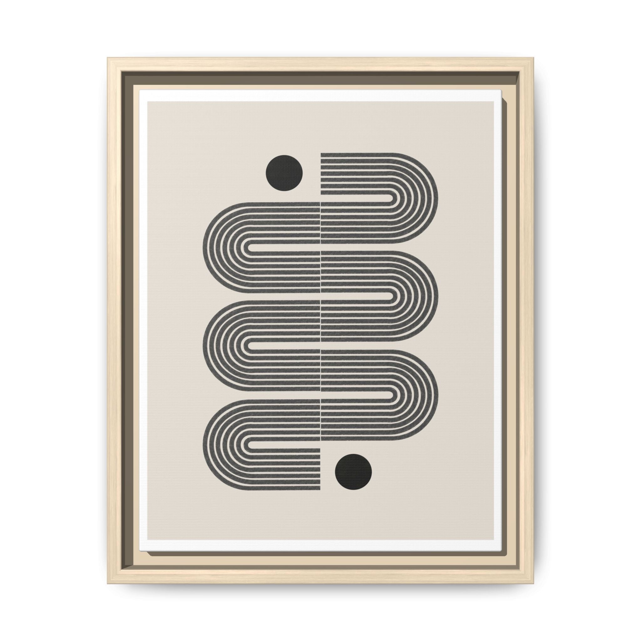 Midnight Circuit Flow - Framed