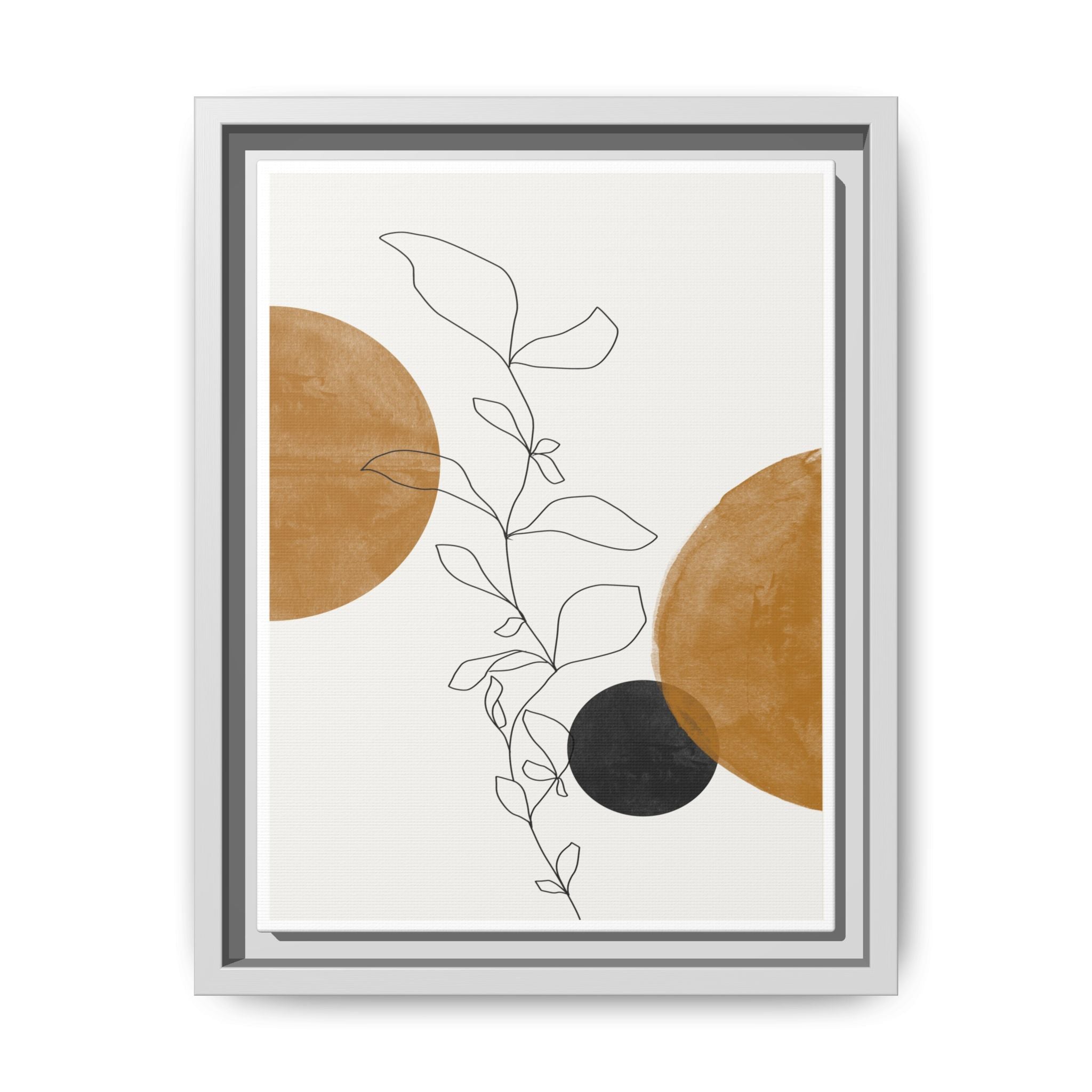 Amber Botanical Drift - Framed