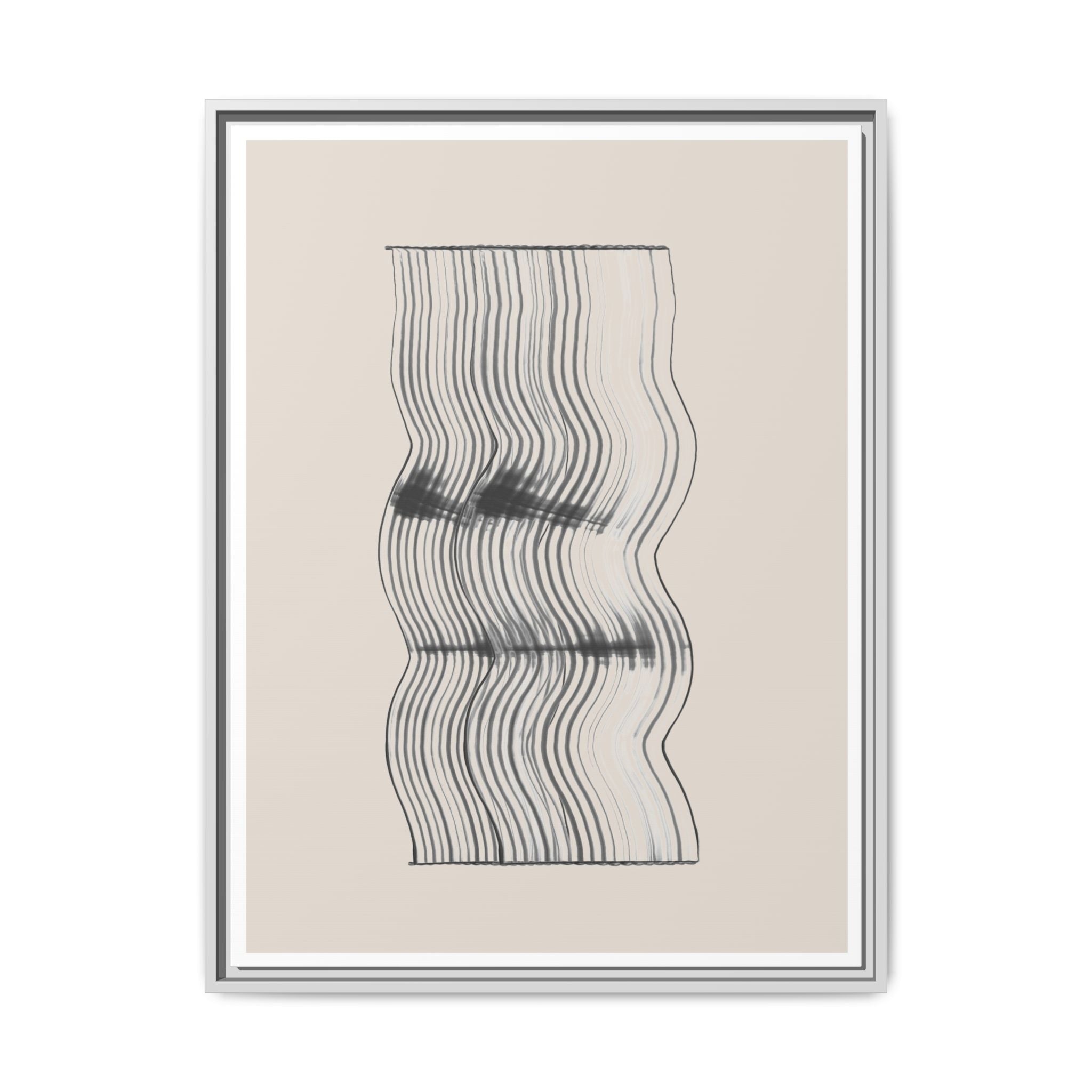 Velvet Ripple Linework Flow - Framed