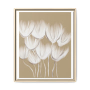 Ivory Petal Stillness - Framed