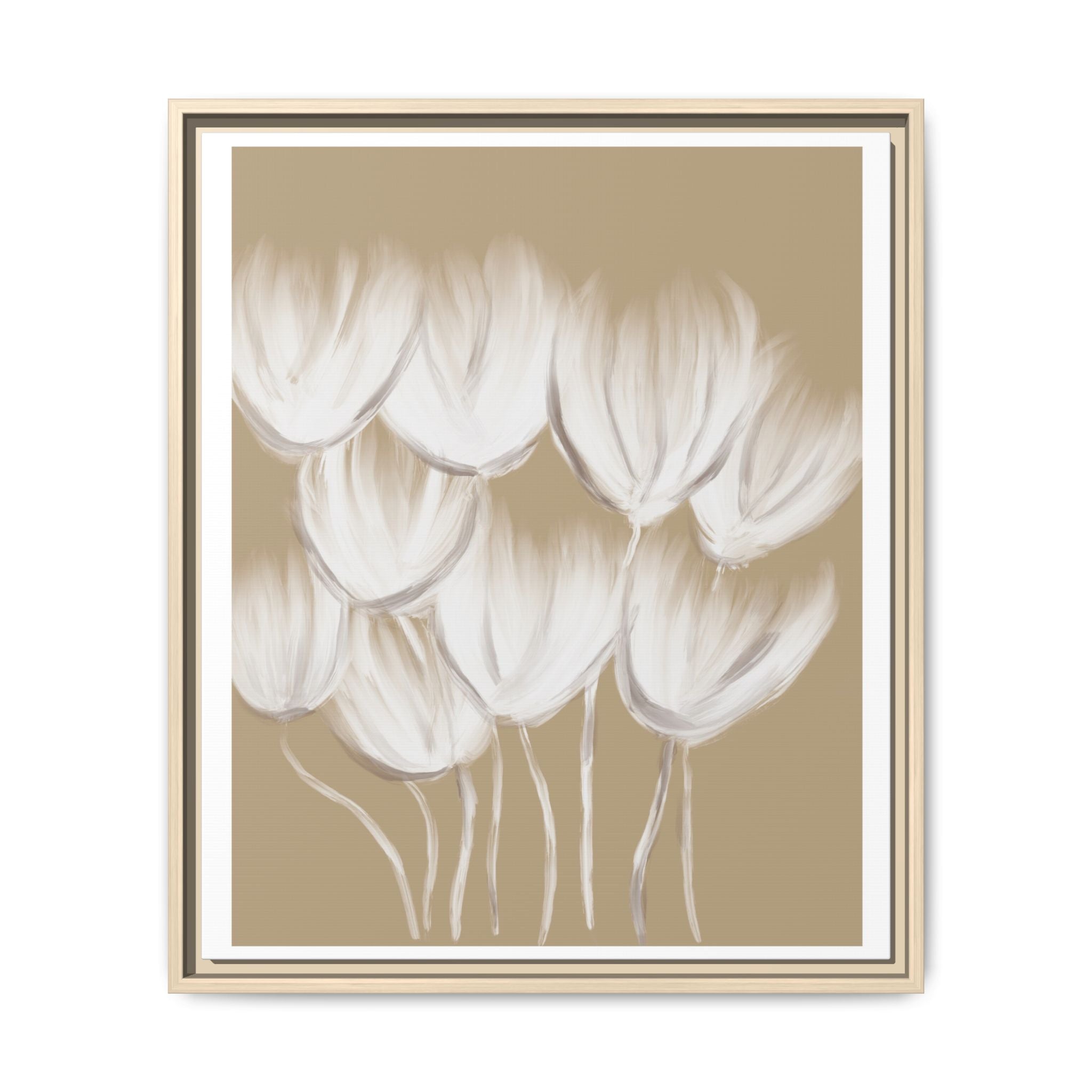 Ivory Petal Stillness - Framed