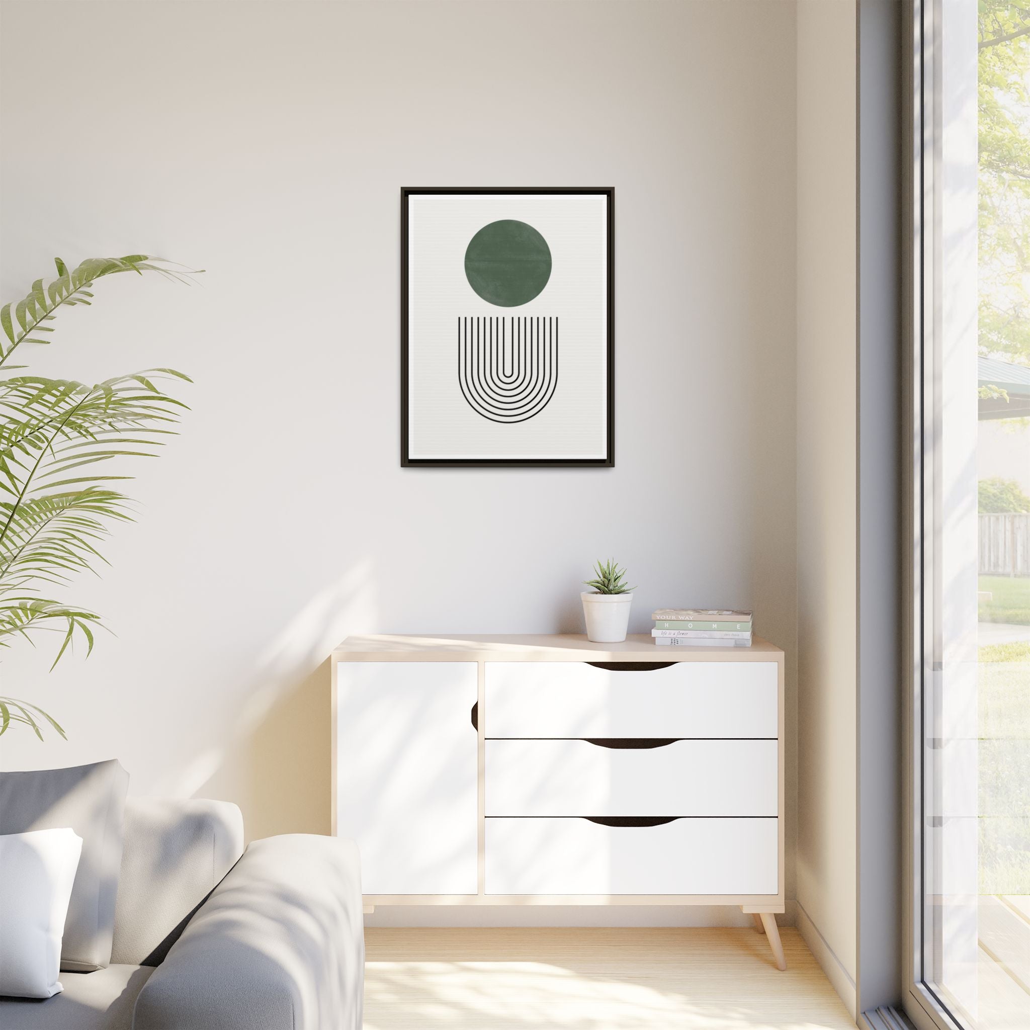 Emerald Orbit Pathways - Framed