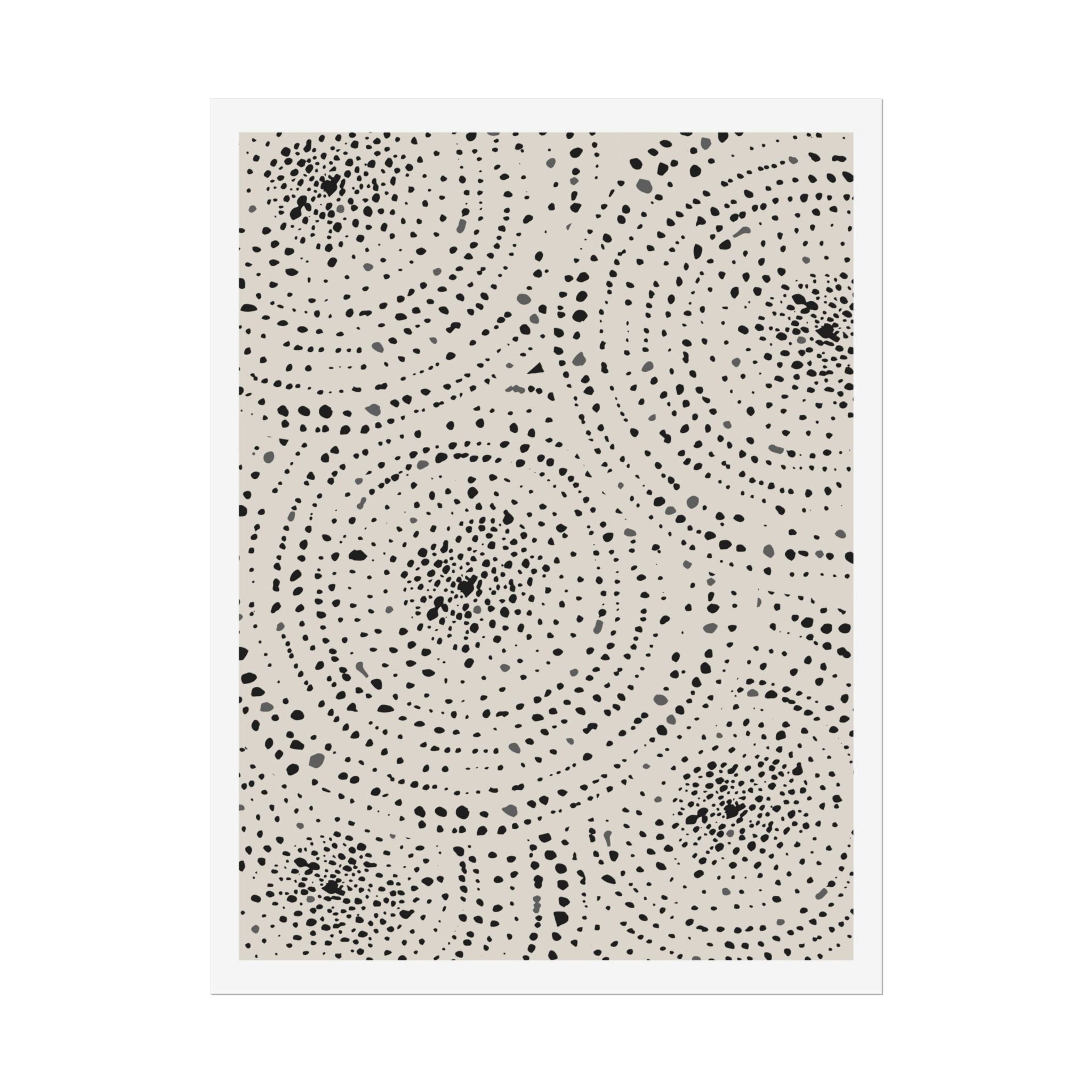 Celestial Pebble Drift Patterns - Poster