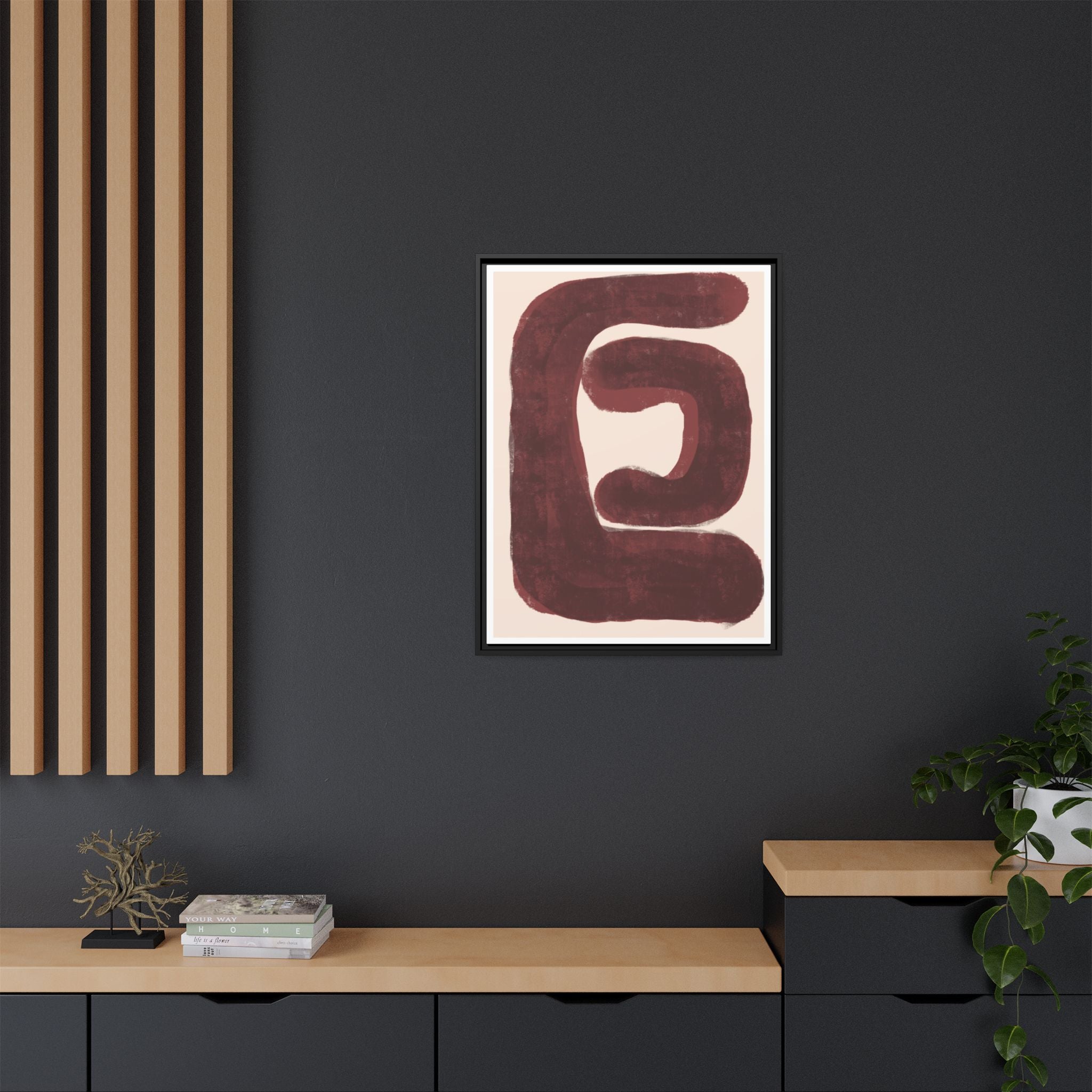 Burgundy Echo Form - Framed
