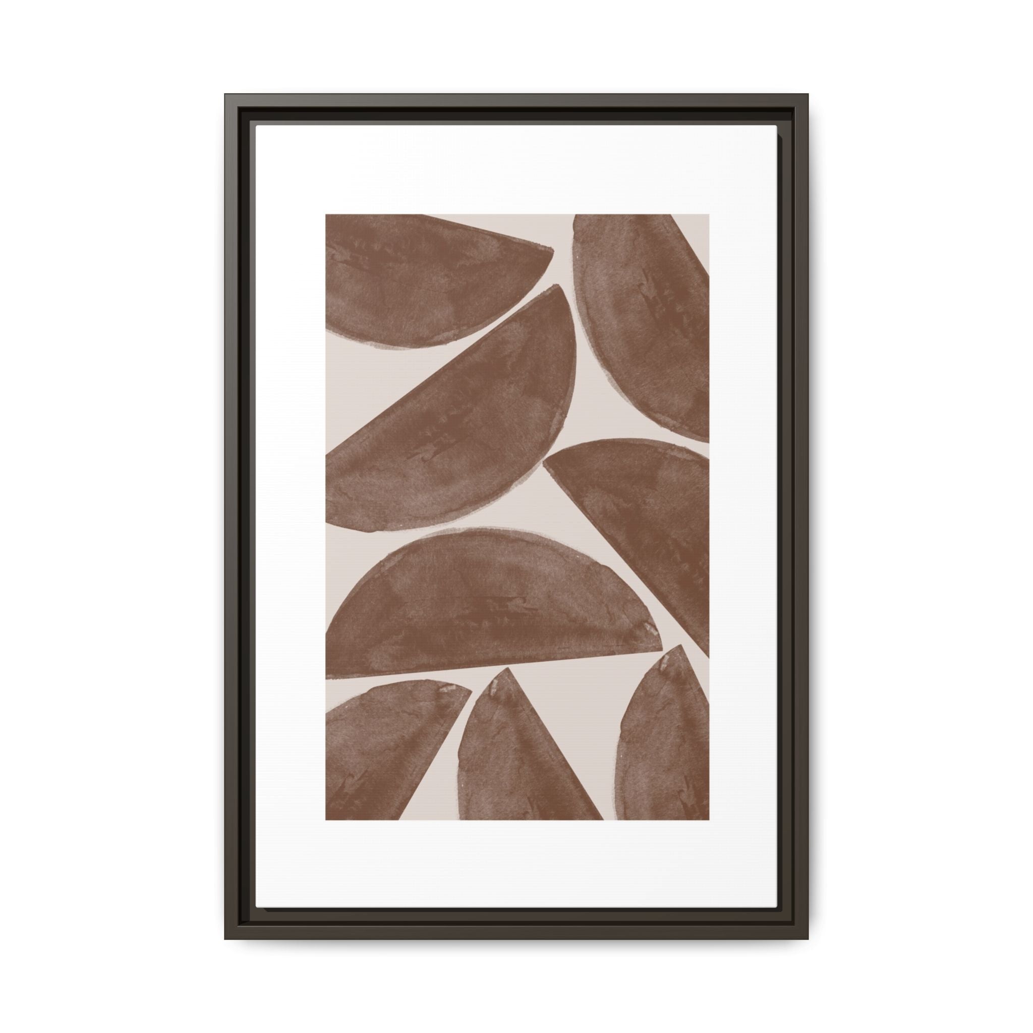 Terracotta Crescent Rhythm - Framed