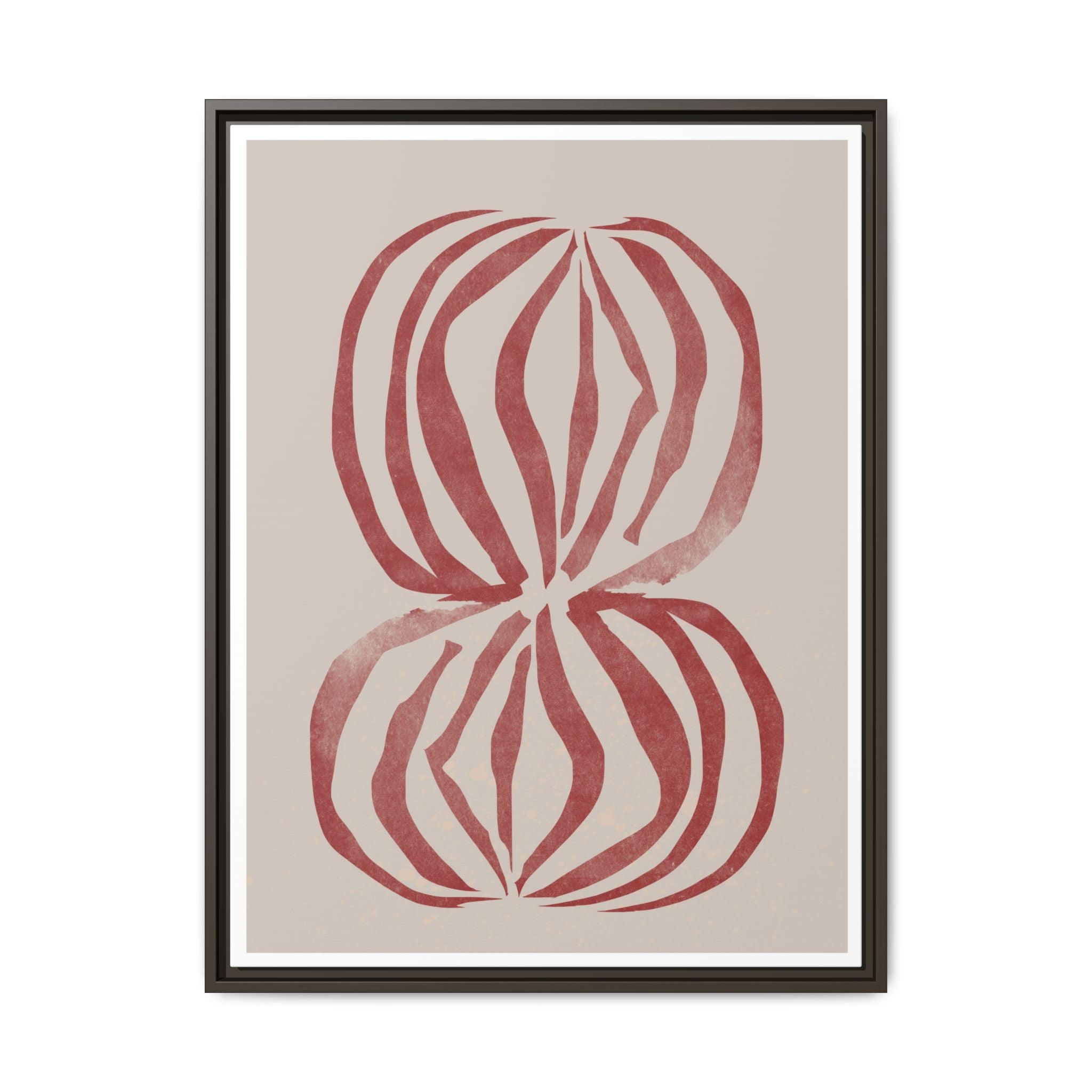 Crimson Petal Echoes - Framed