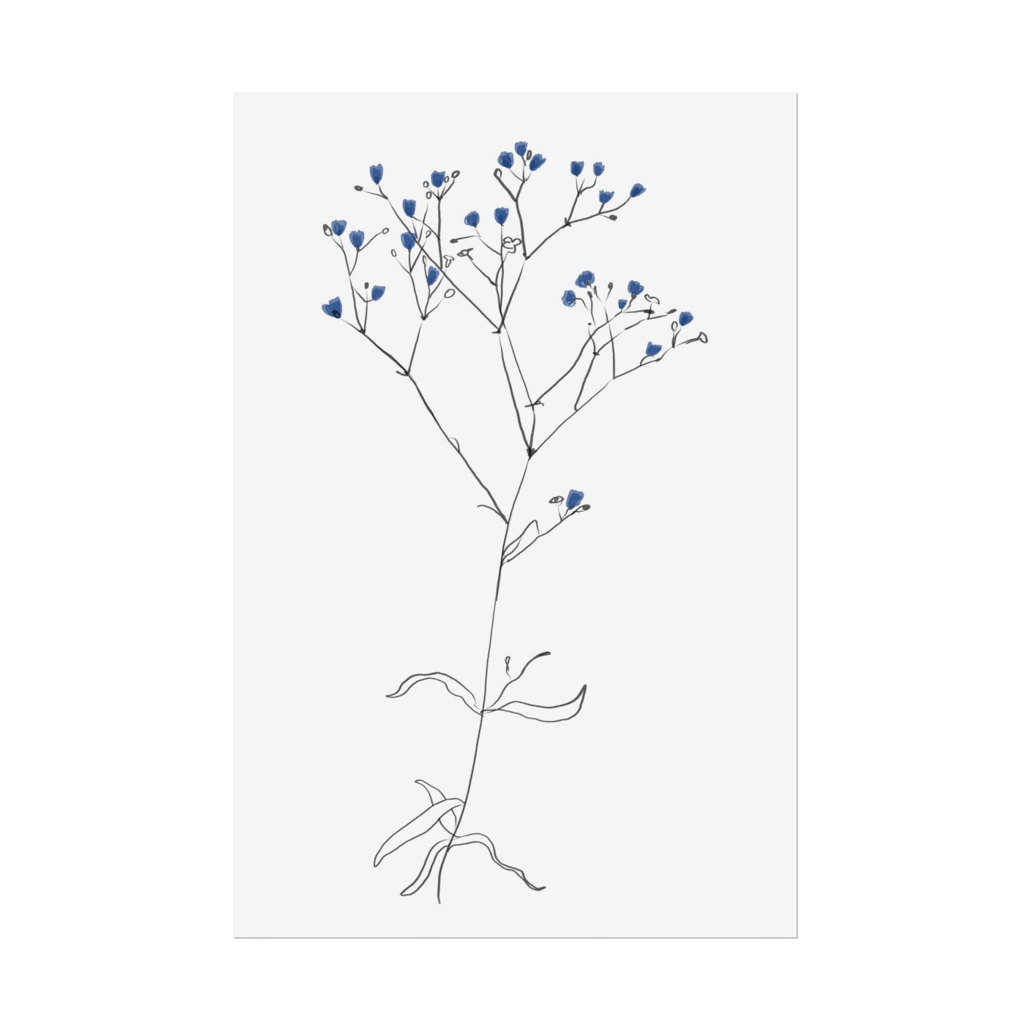 Blue Meadow Whisper - Poster