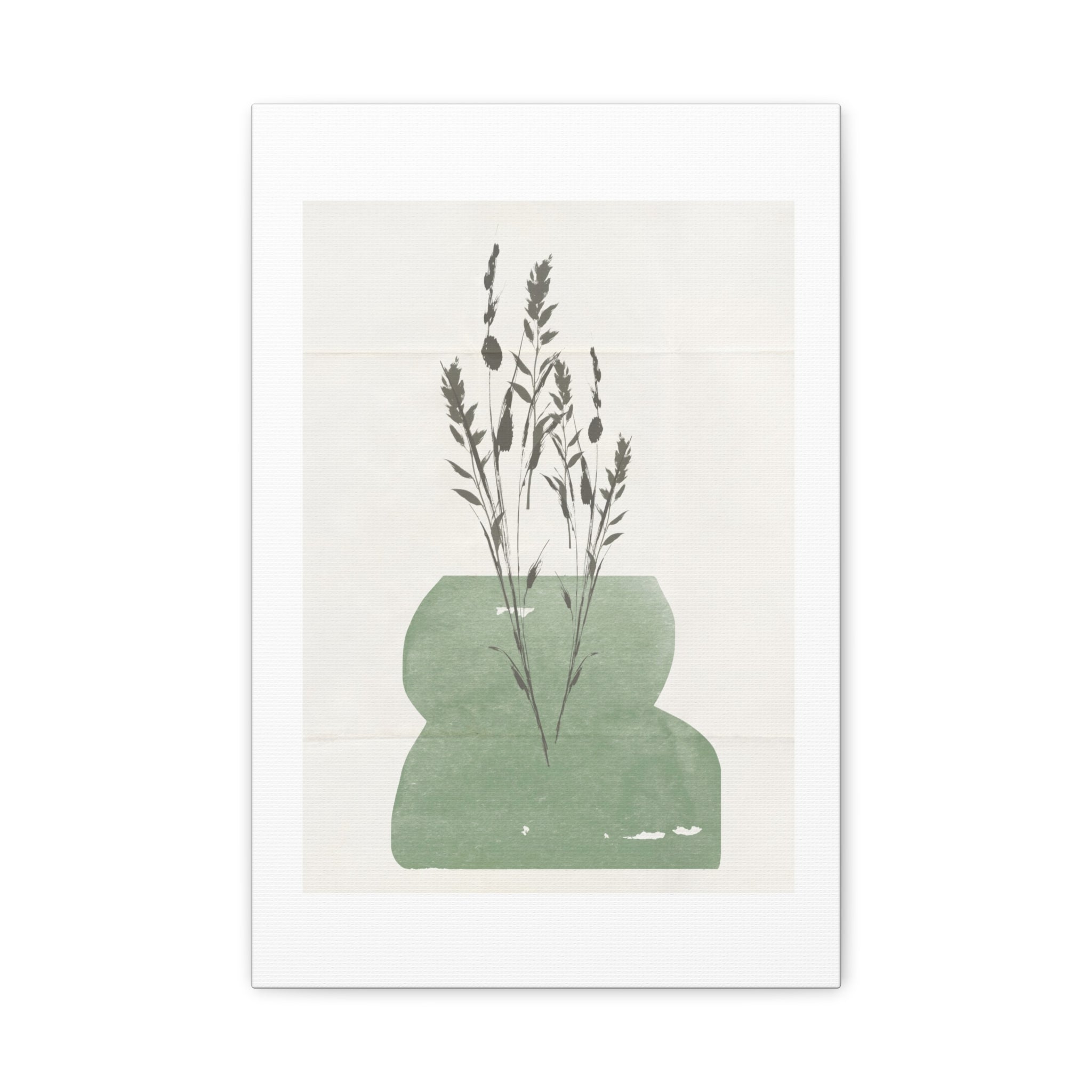 Sage Meadow Silhouette - Canvas