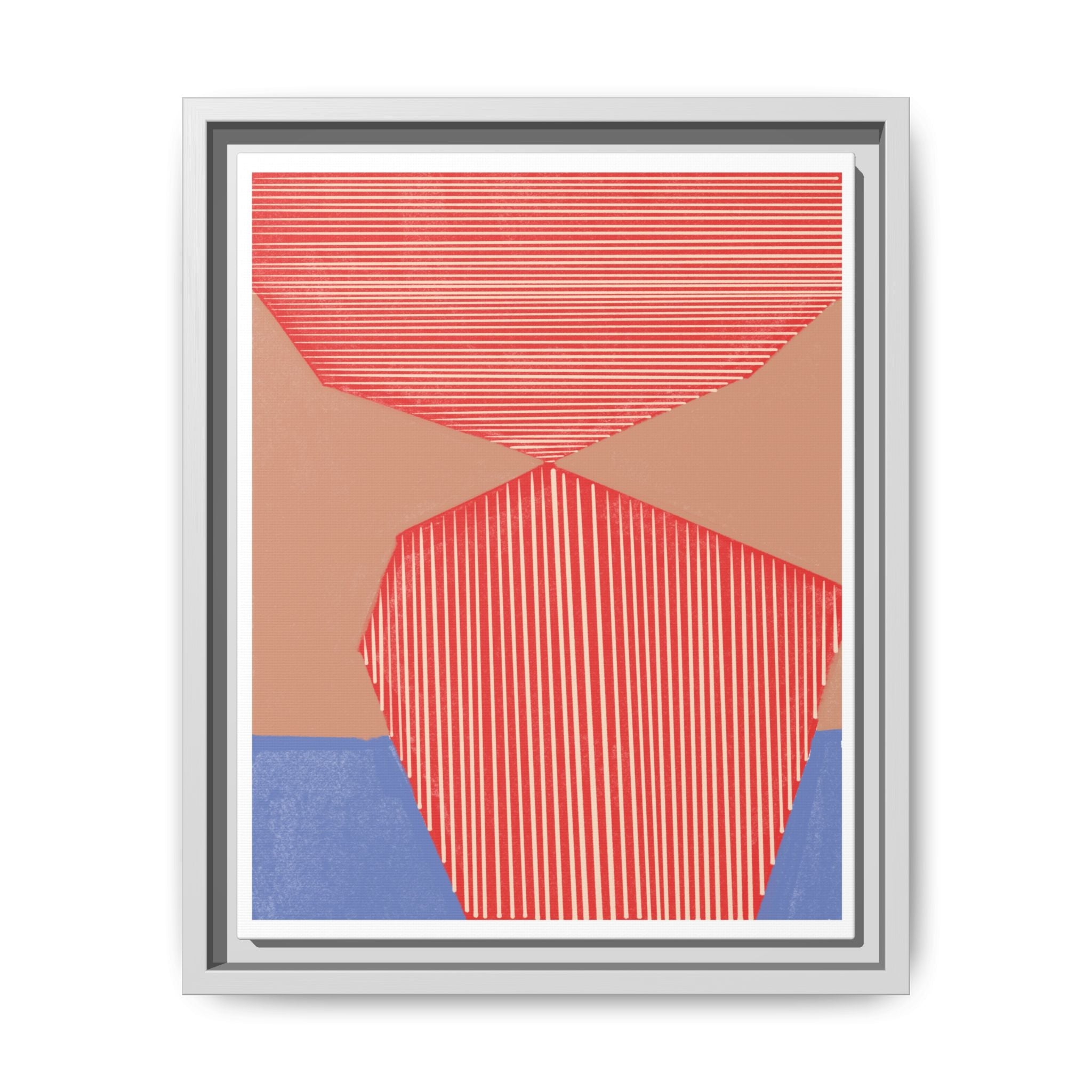 Crimson Axis Drift - Framed