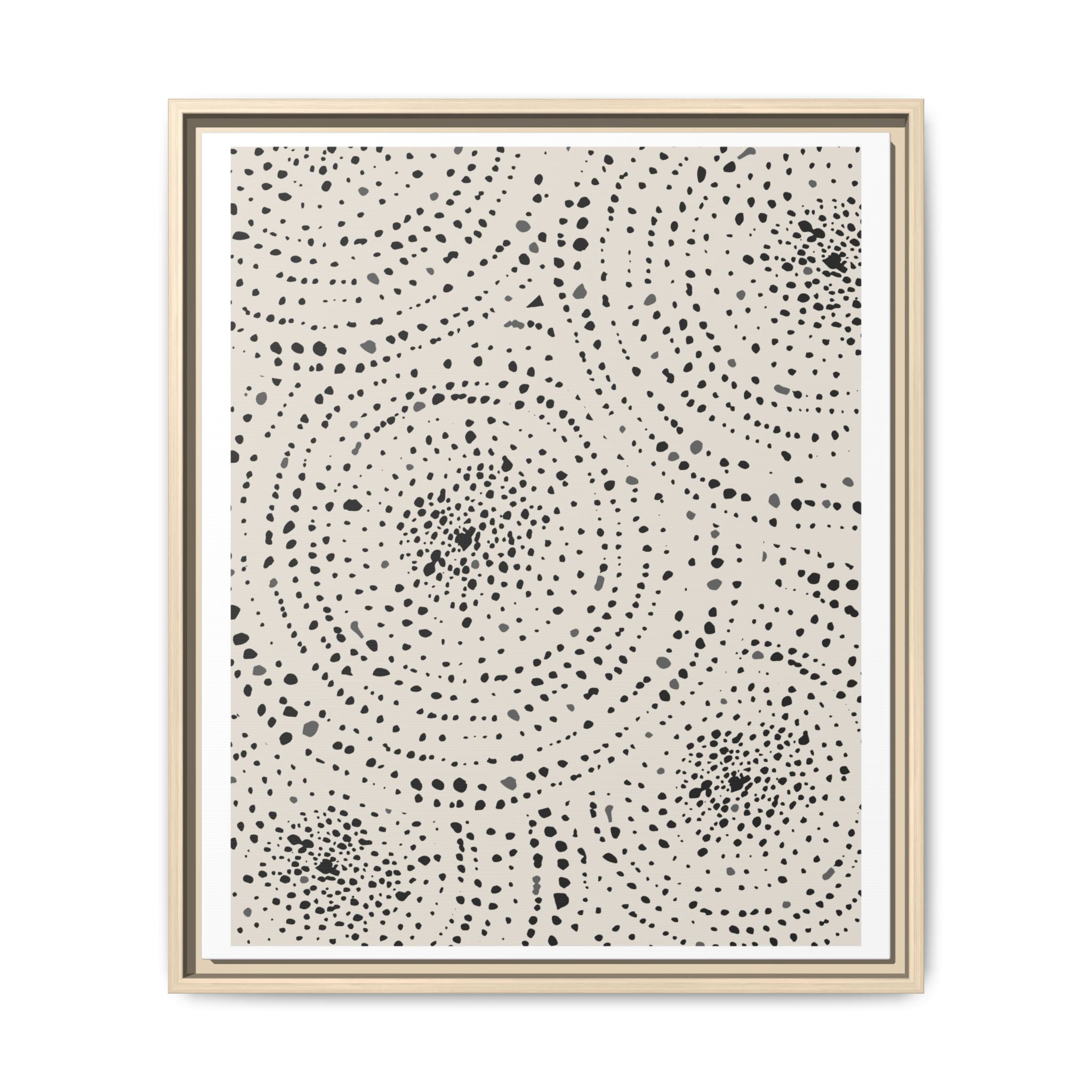Celestial Pebble Drift Patterns - Framed