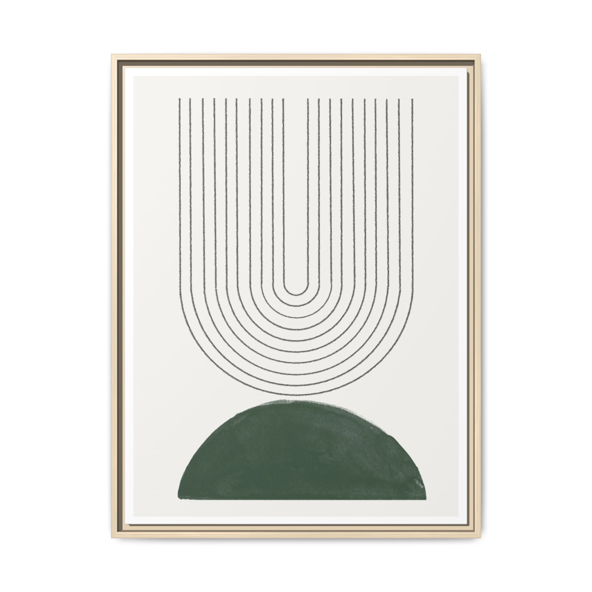 Emerald Echo Pathways - Framed