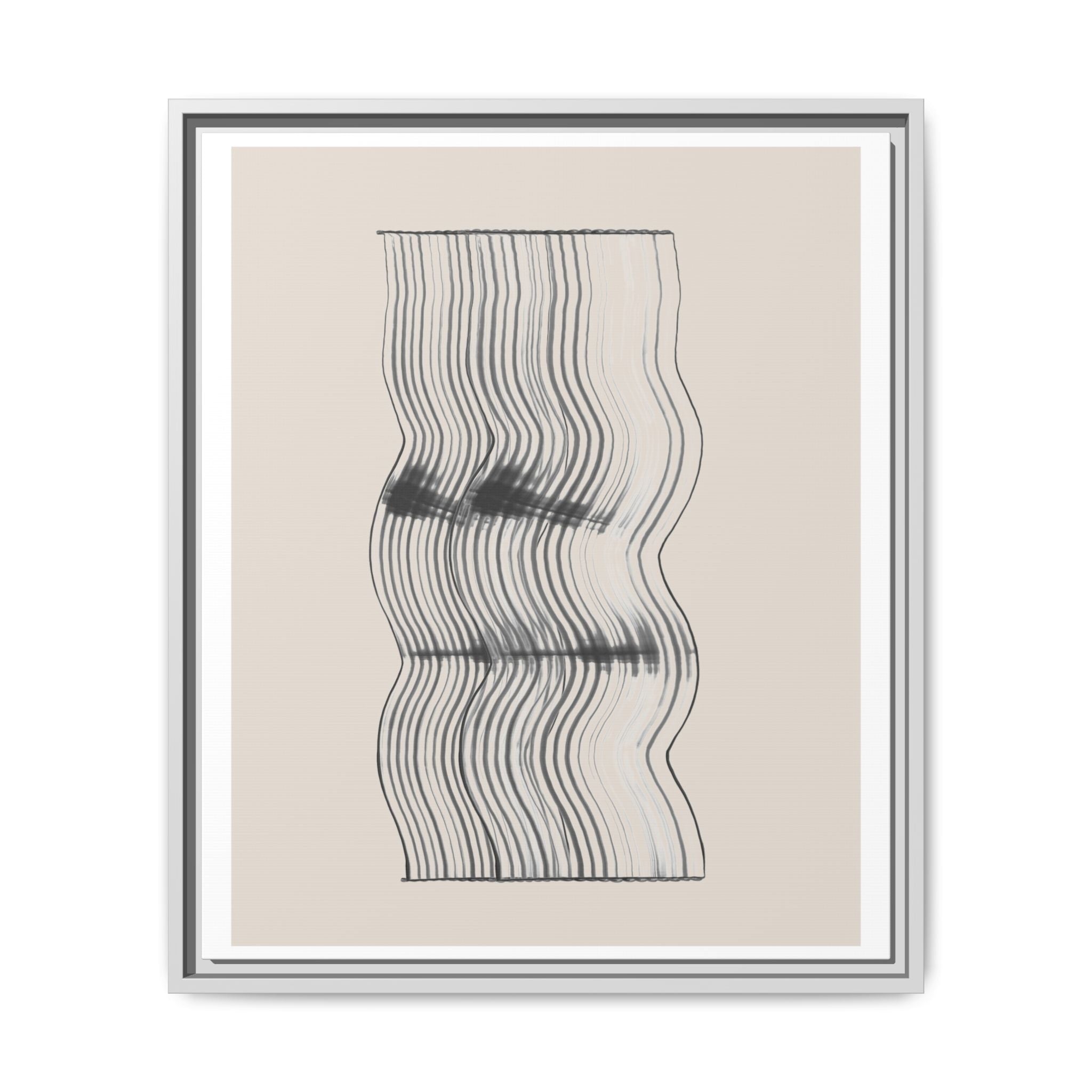 Velvet Ripple Linework Flow - Framed