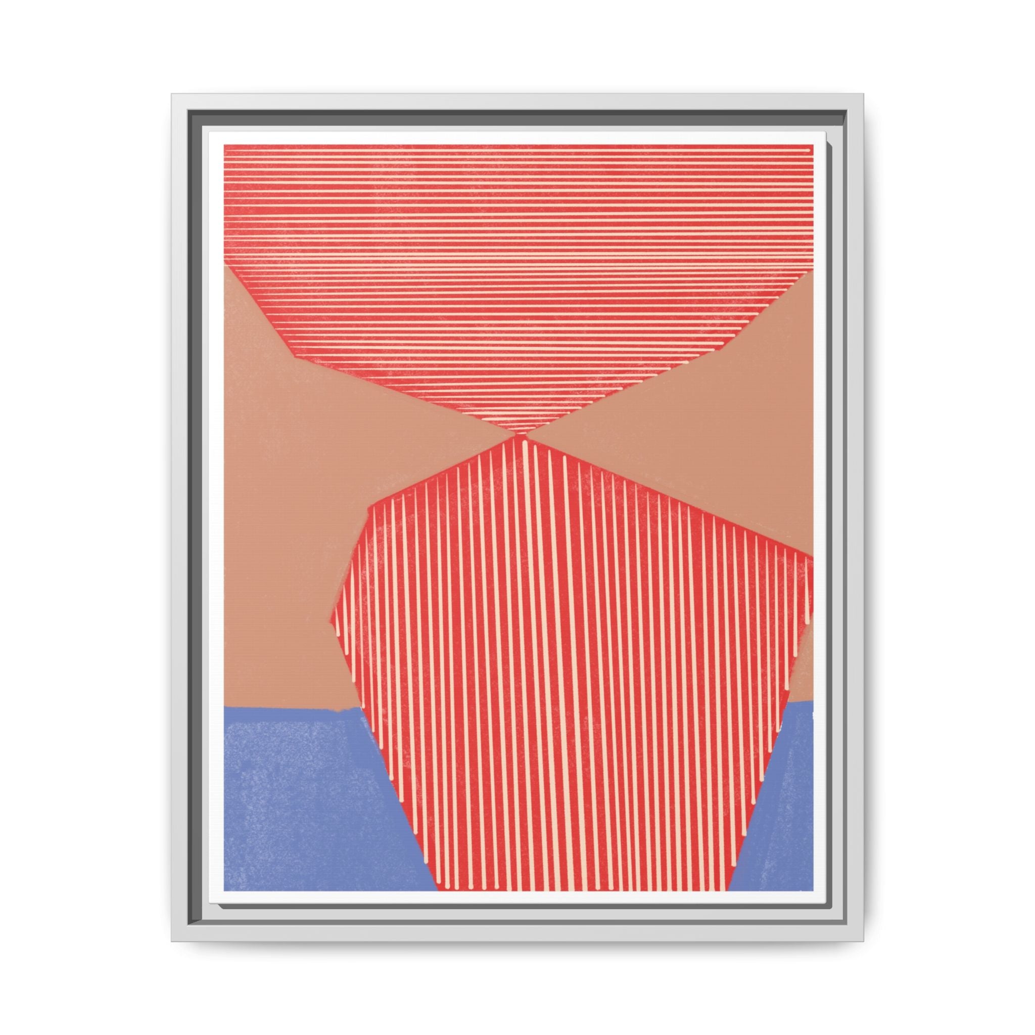 Crimson Axis Drift - Framed