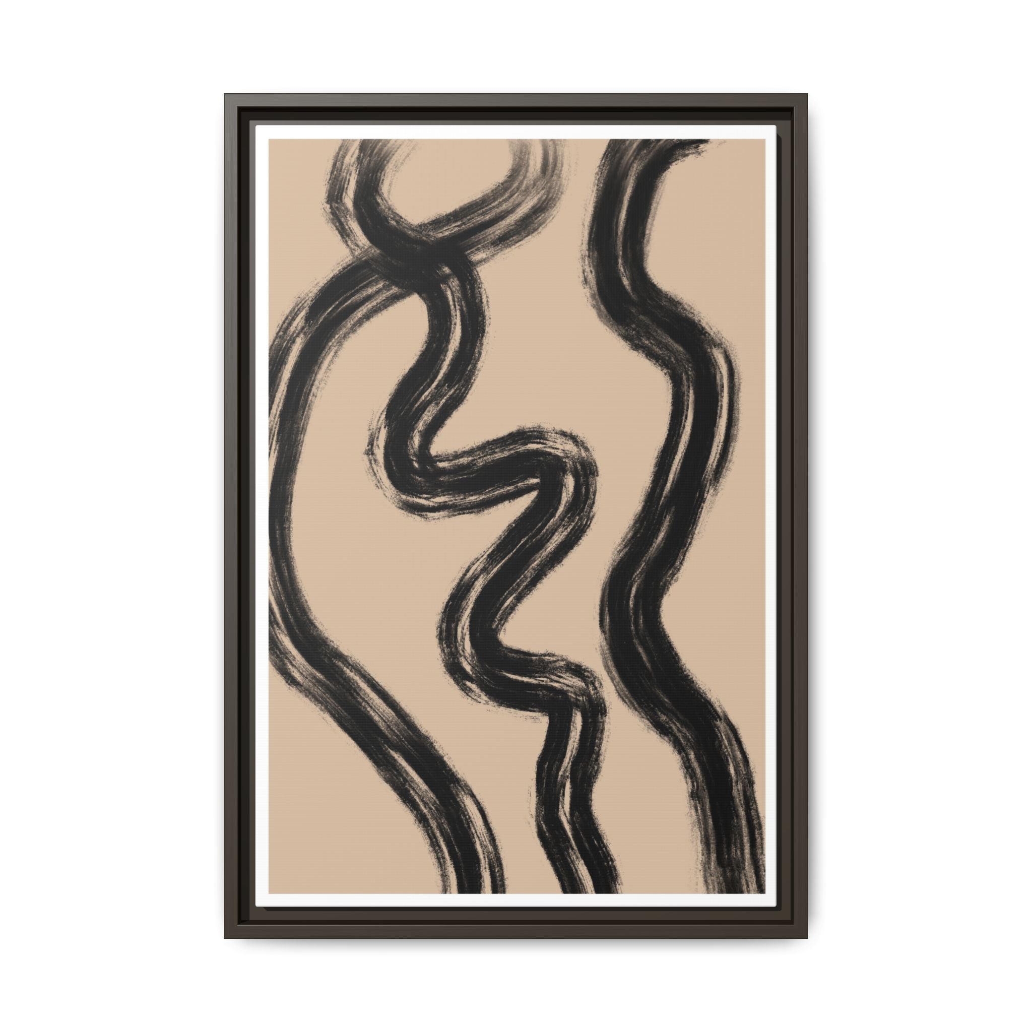 Midnight Current Lines - Framed
