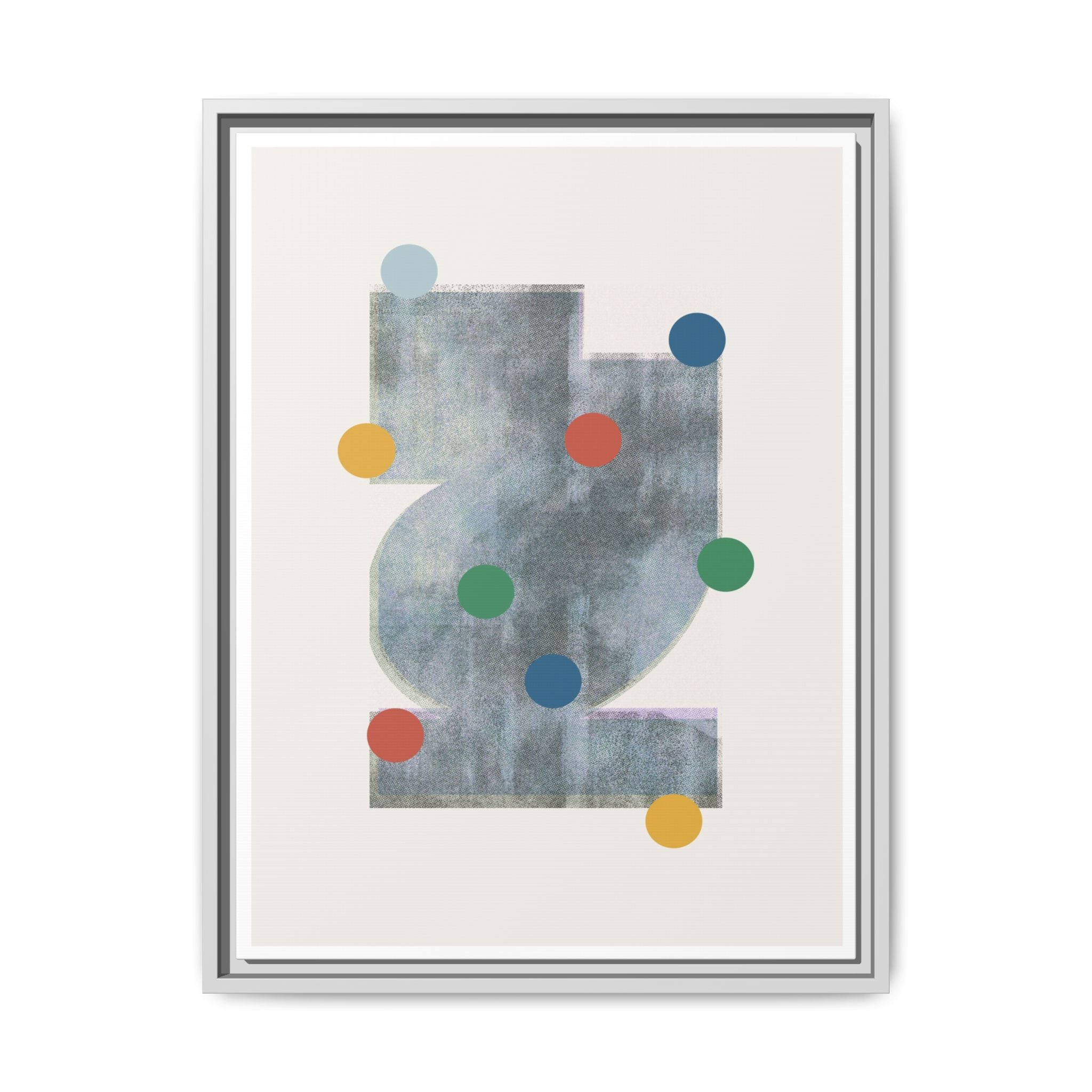 Muted Geometry Reverie - Framed