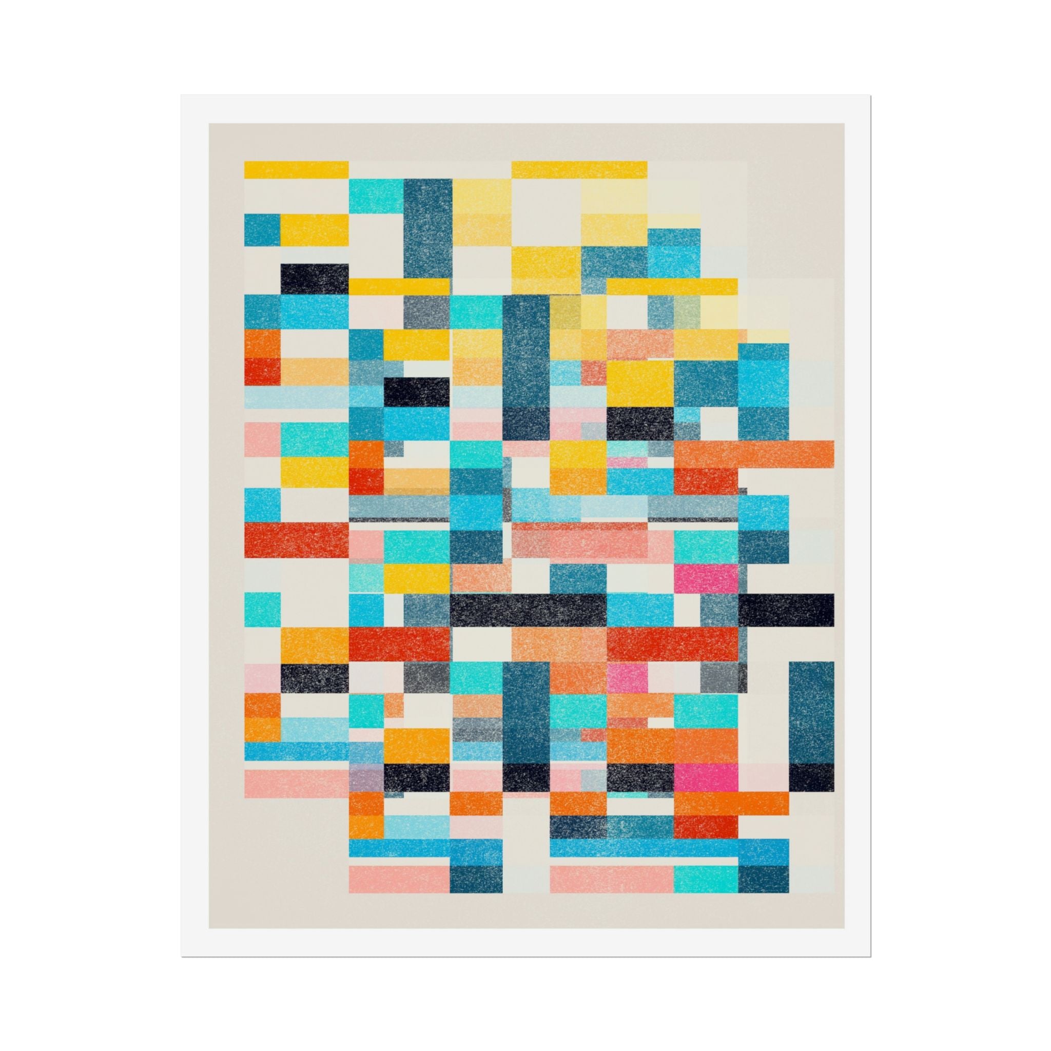 Chromatic Grid Reverie - Poster