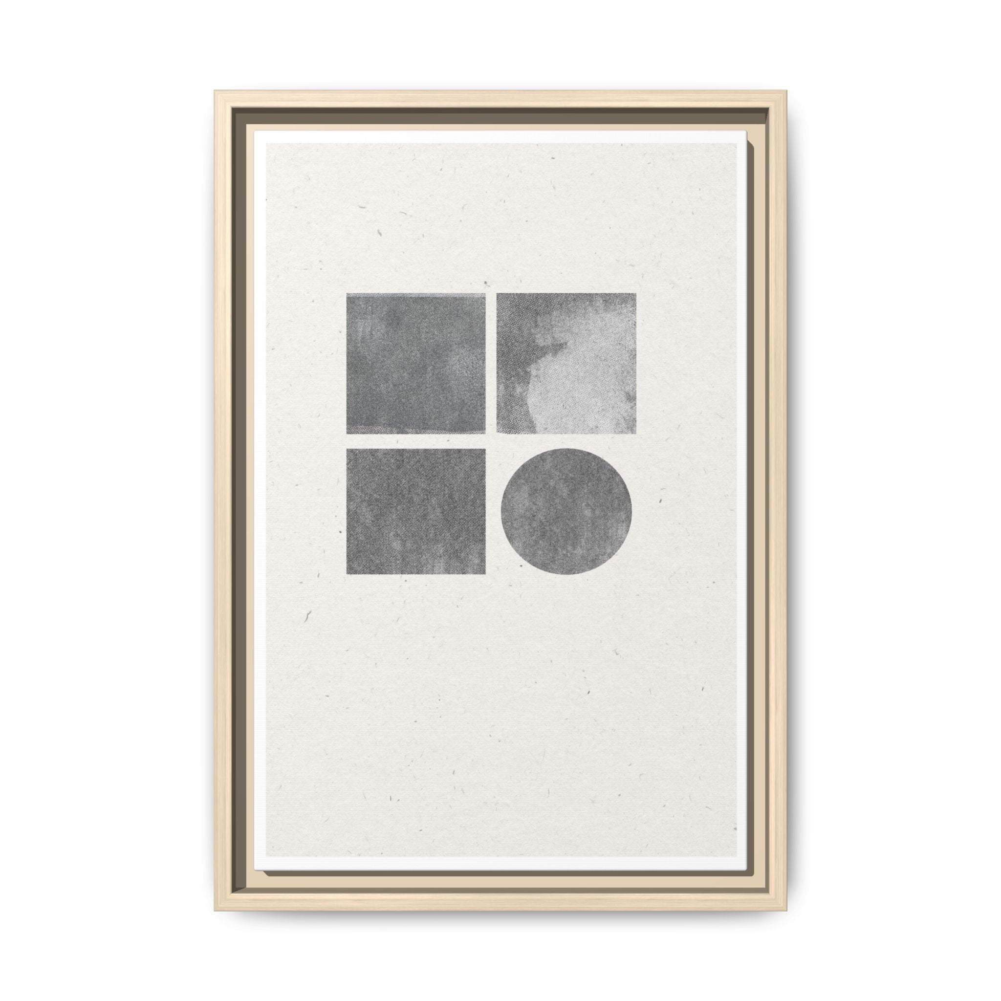 Muted Geometry Quartet - Framed