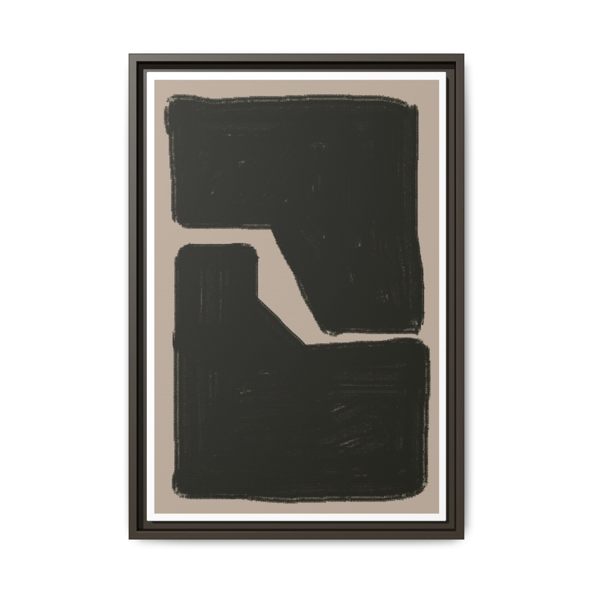 Midnight Geometry Passage - Framed