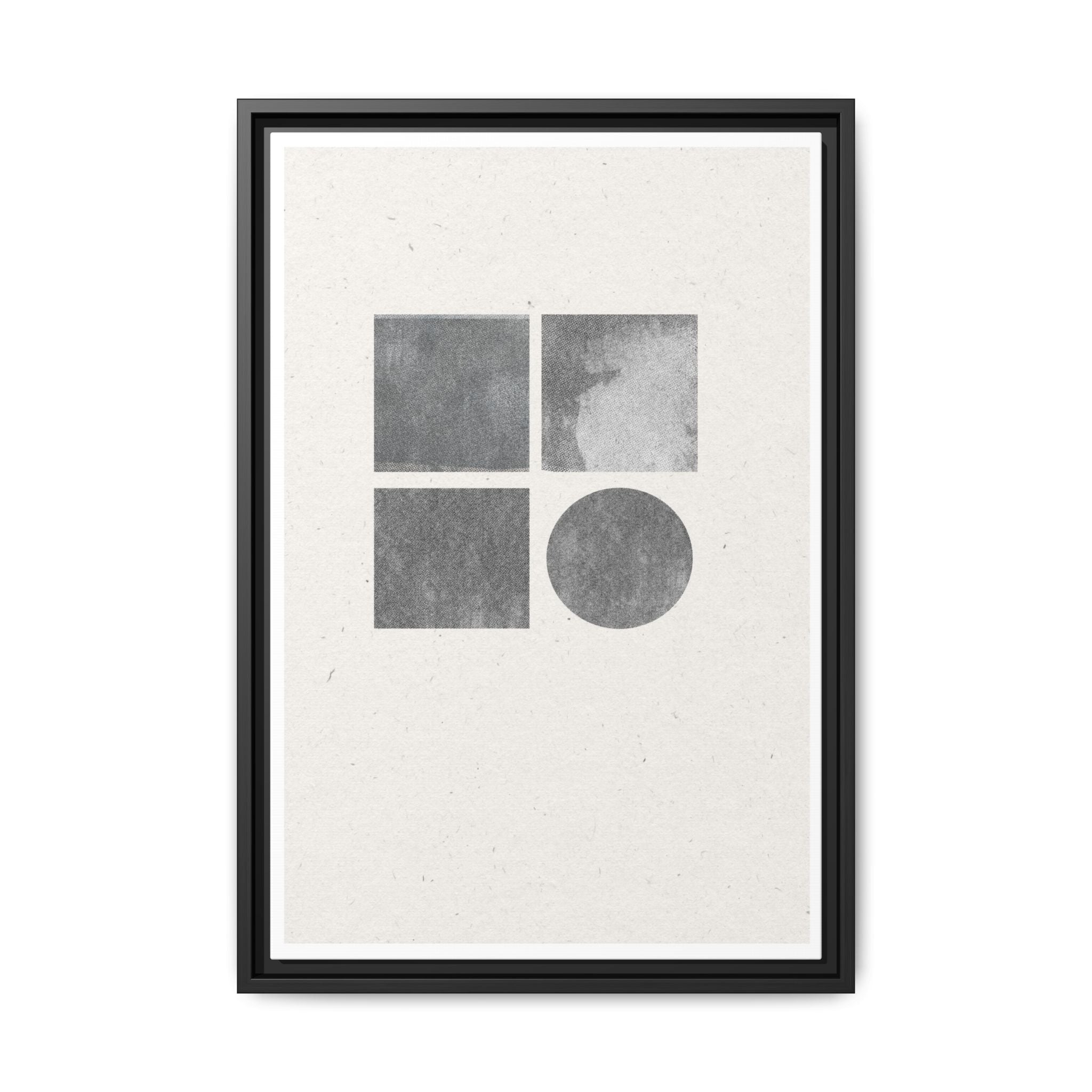 Muted Geometry Quartet - Framed