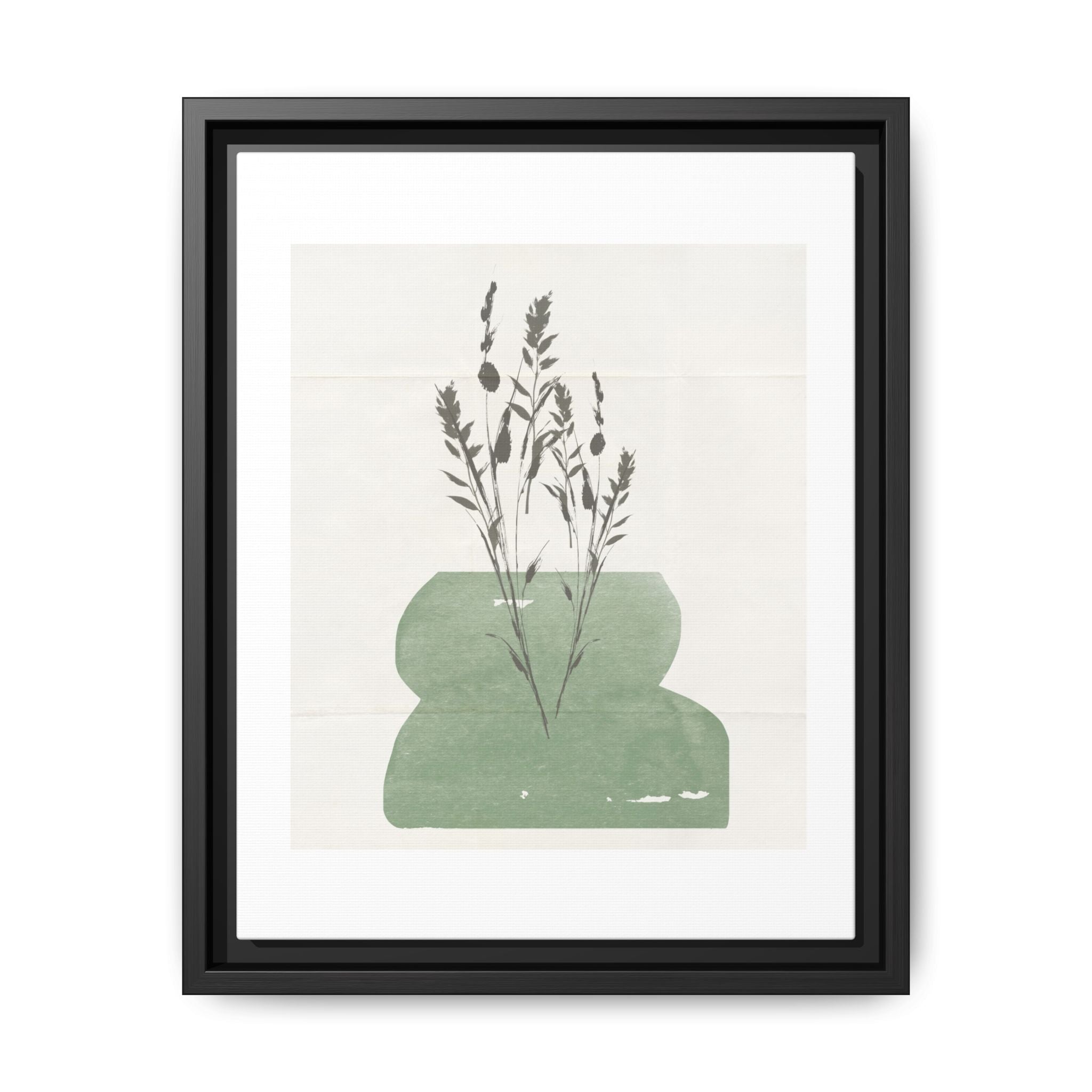Sage Meadow Silhouette - Framed