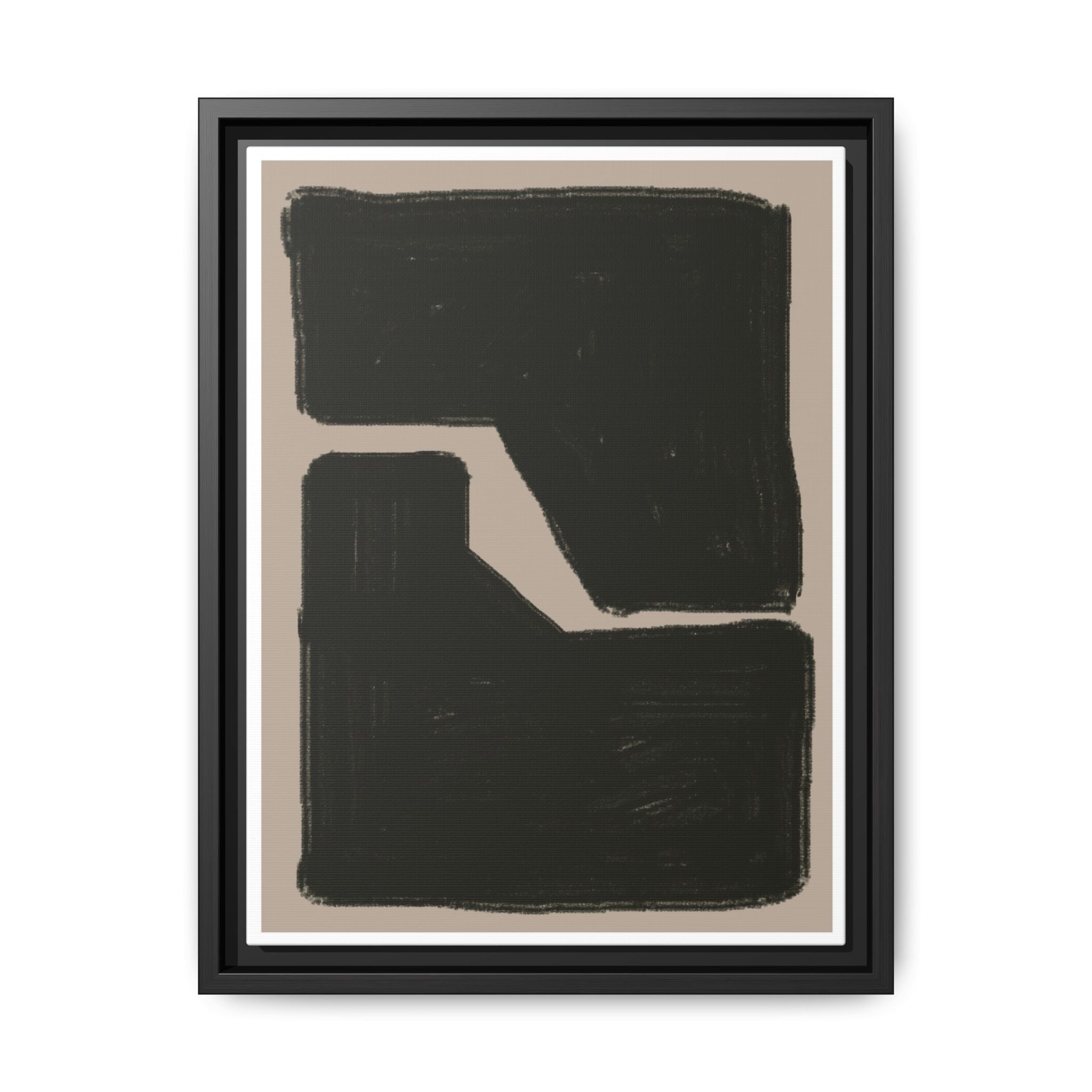 Midnight Geometry Passage - Framed