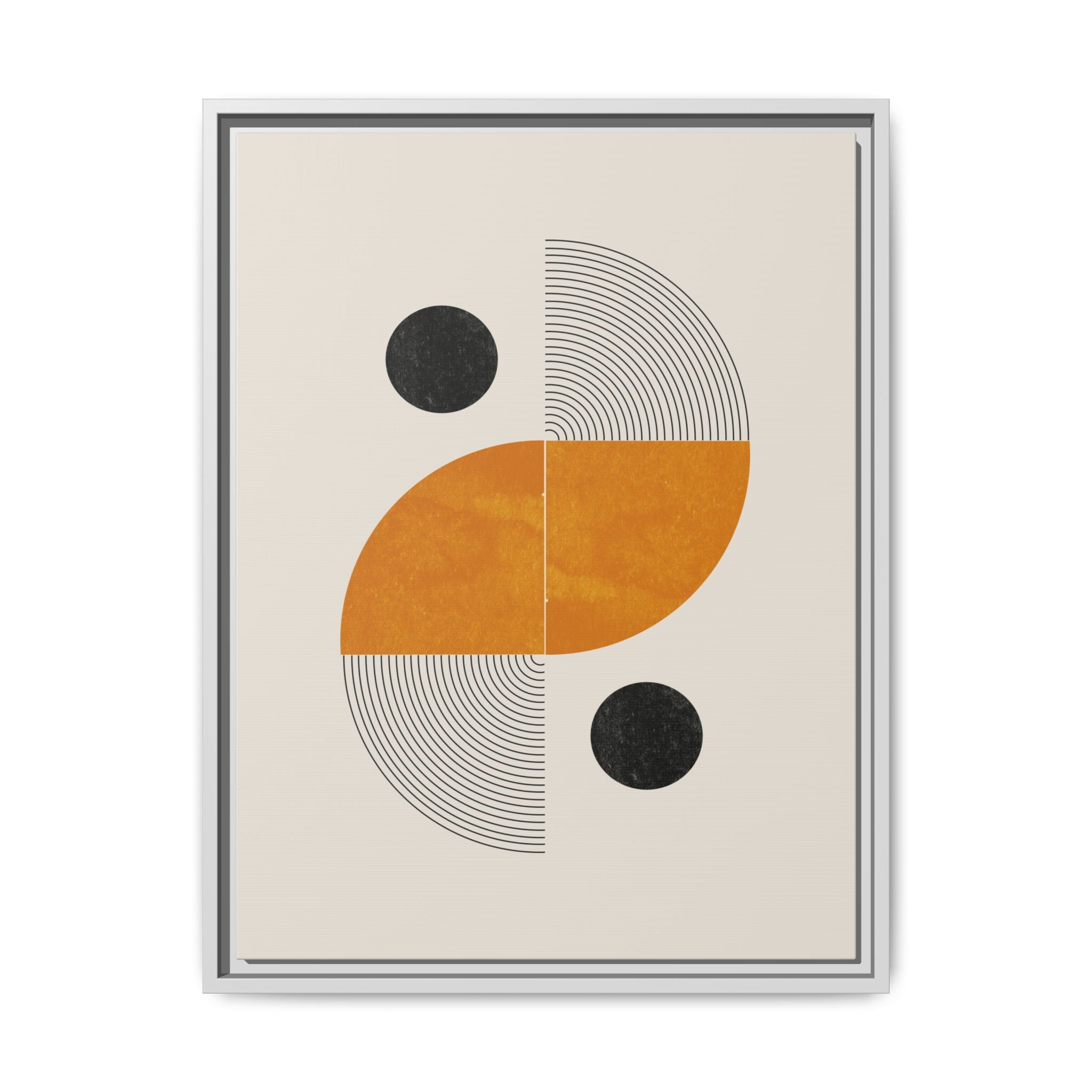 Amber Orbit Balance - Framed
