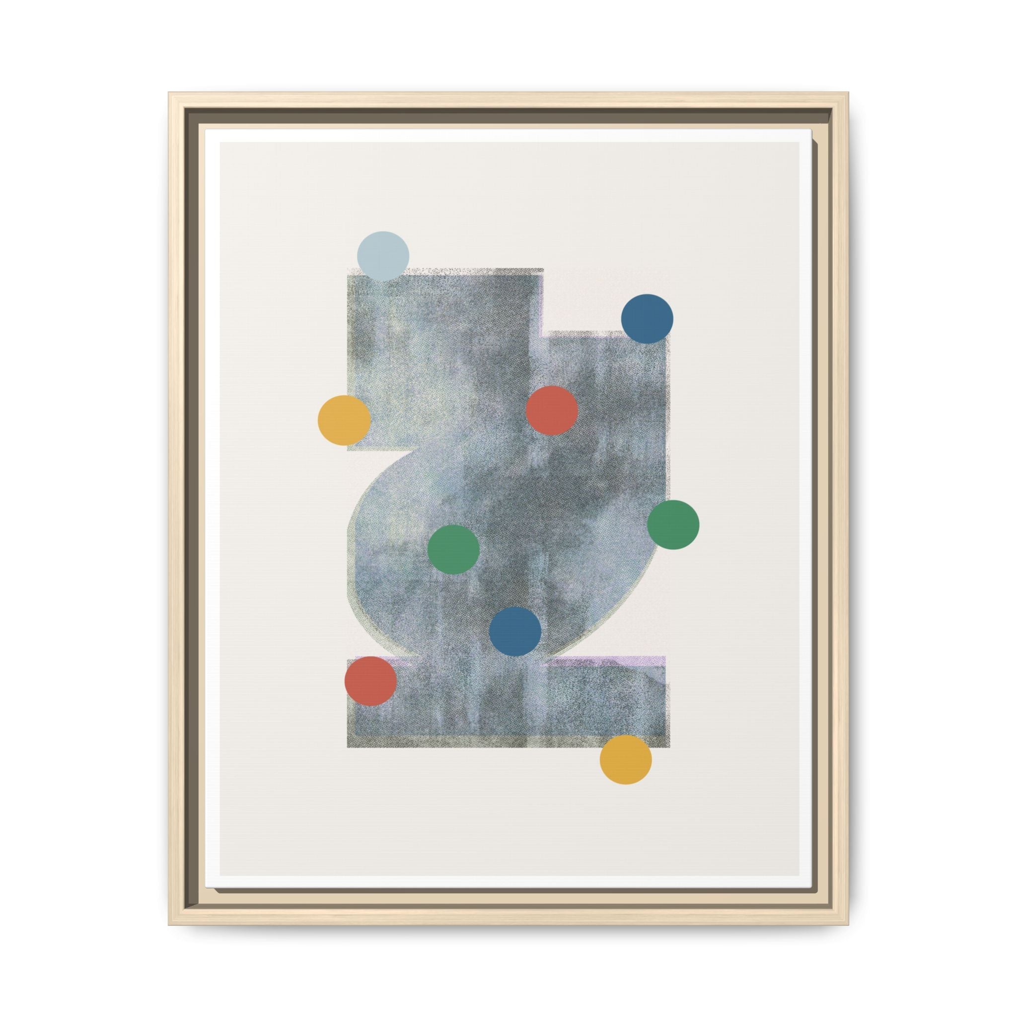 Muted Geometry Reverie - Framed