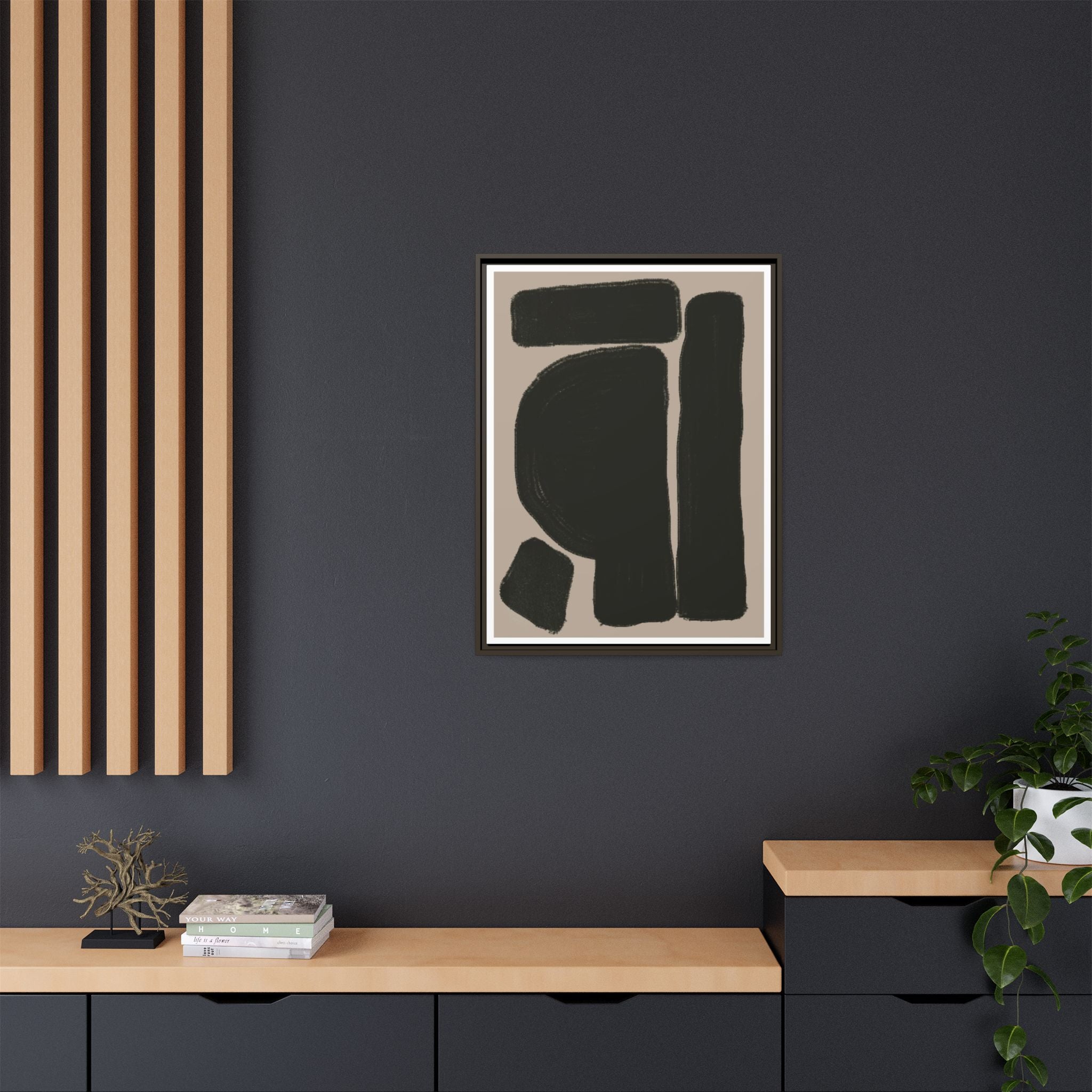 Velvet Obsidian Forms - Framed