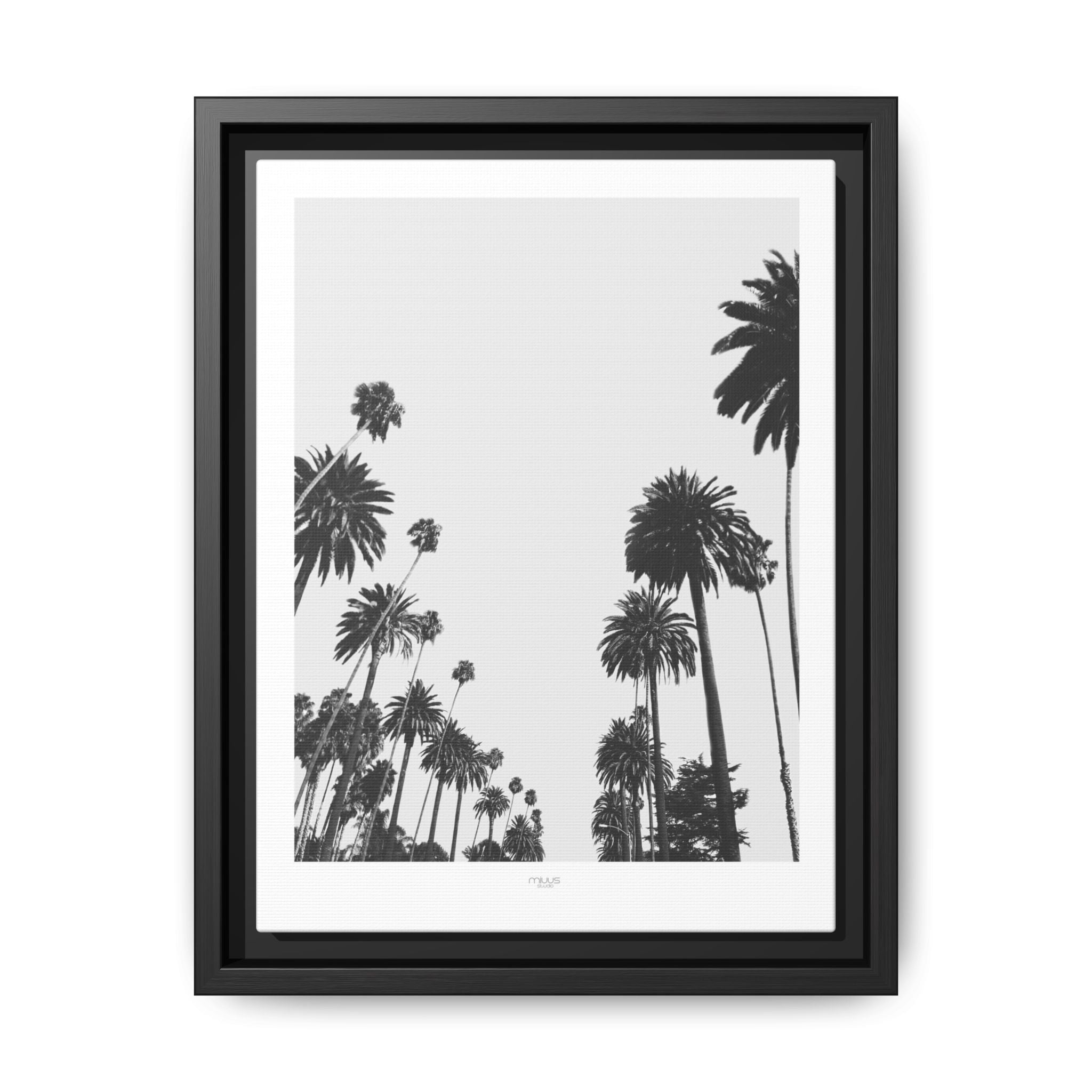 Midnight Palm Reverie - Framed