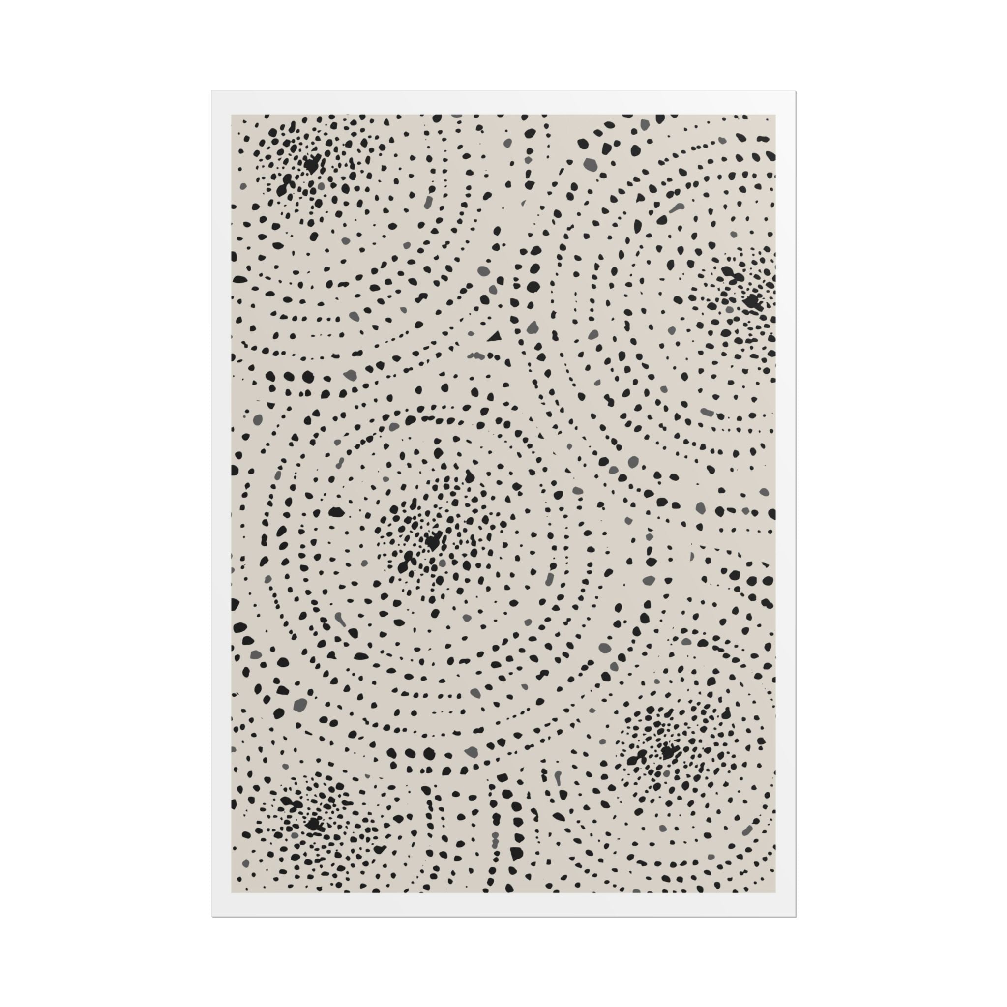 Celestial Pebble Drift Patterns - Poster