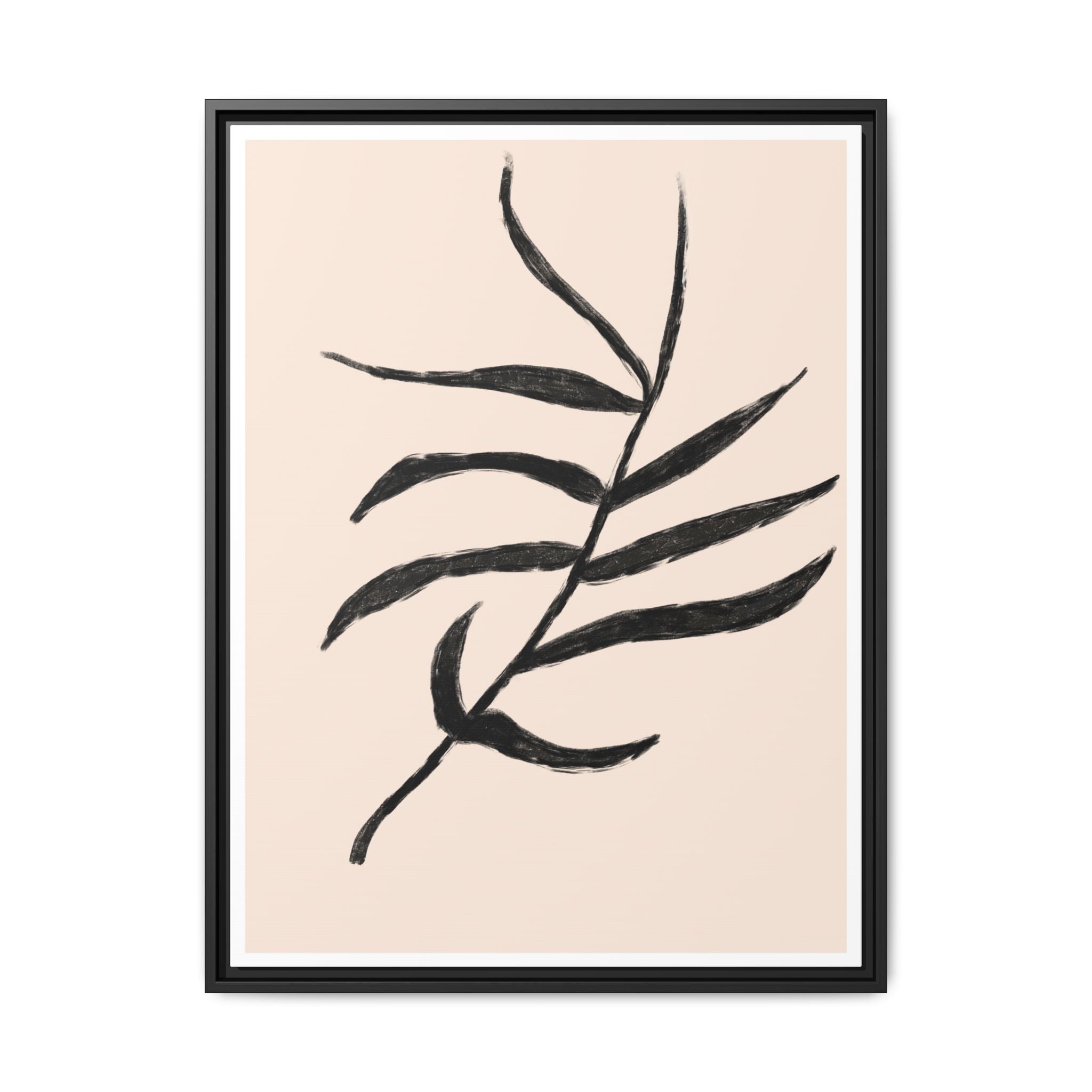 Ebony Frond Drift - Framed